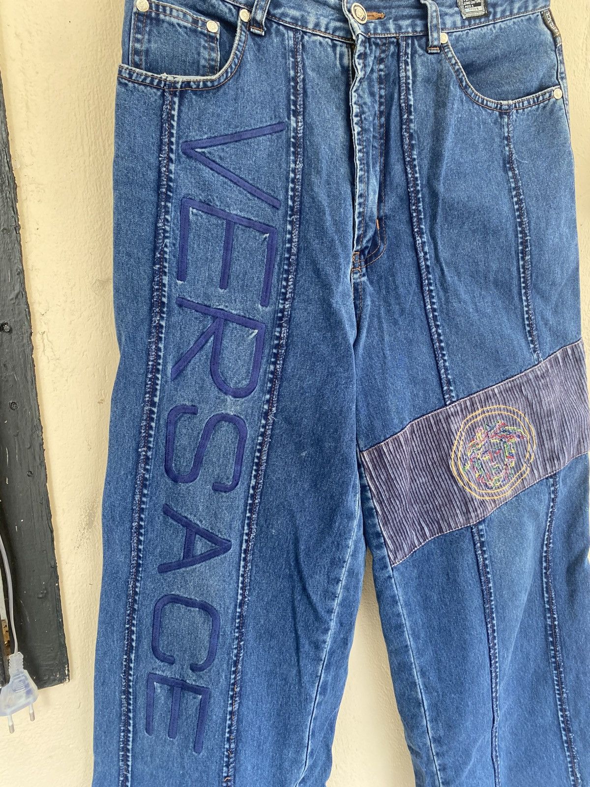 Versace Versace Medusa Spellout 90s Denim Size US 29 - 4 Thumbnail