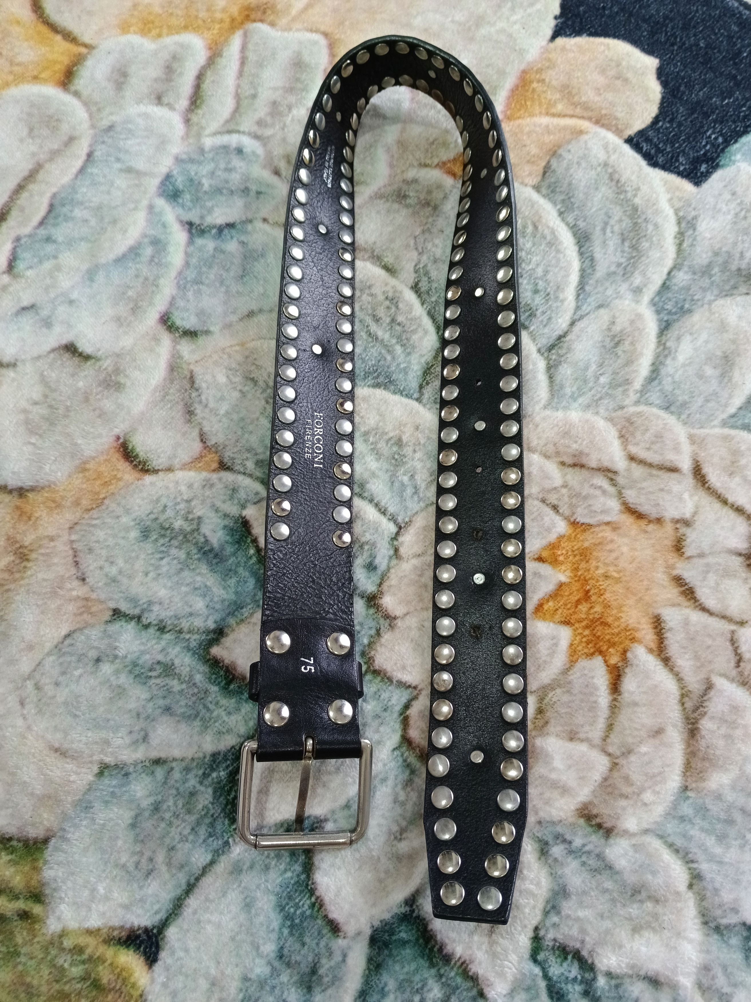 Leather OG🔥GRAIL FORCONI STUDDED LEATHER MADE IN ITALY Size ONE SIZE - 3 Thumbnail