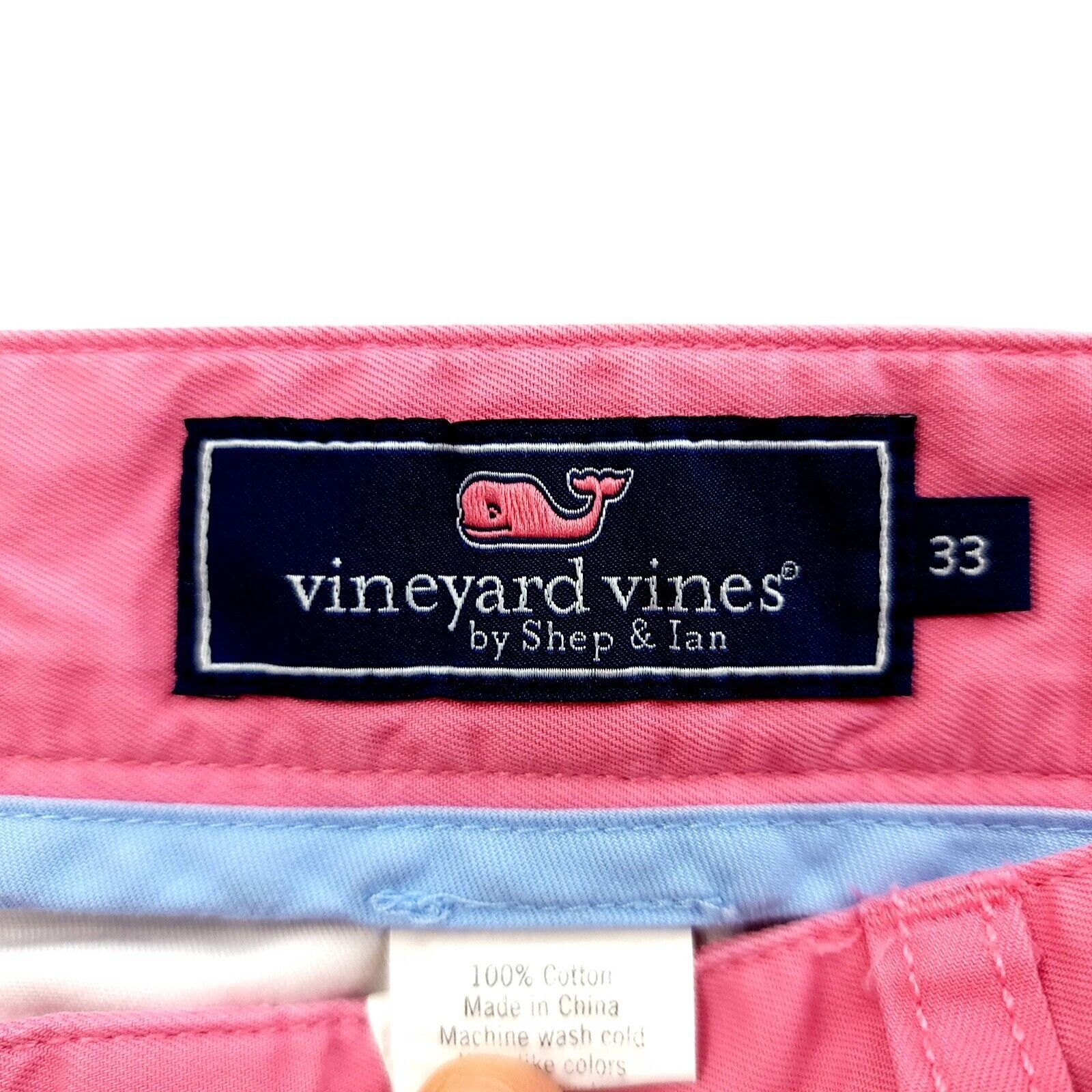 Vineyard Vines Vineyard Vines Pink Chino Shorts Cotton Flat Front 33" Waist Size US 33 - 5 Thumbnail