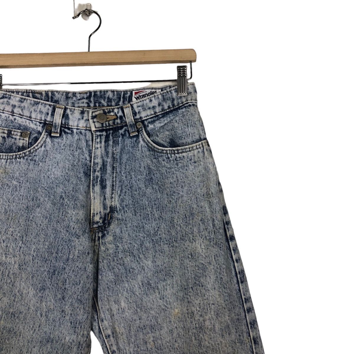 Japanese Brand 🔥VINTAGE FLARE ACID WASH DESIGN WRANGLER USA Size US 28 / EU 44 - 6 Thumbnail