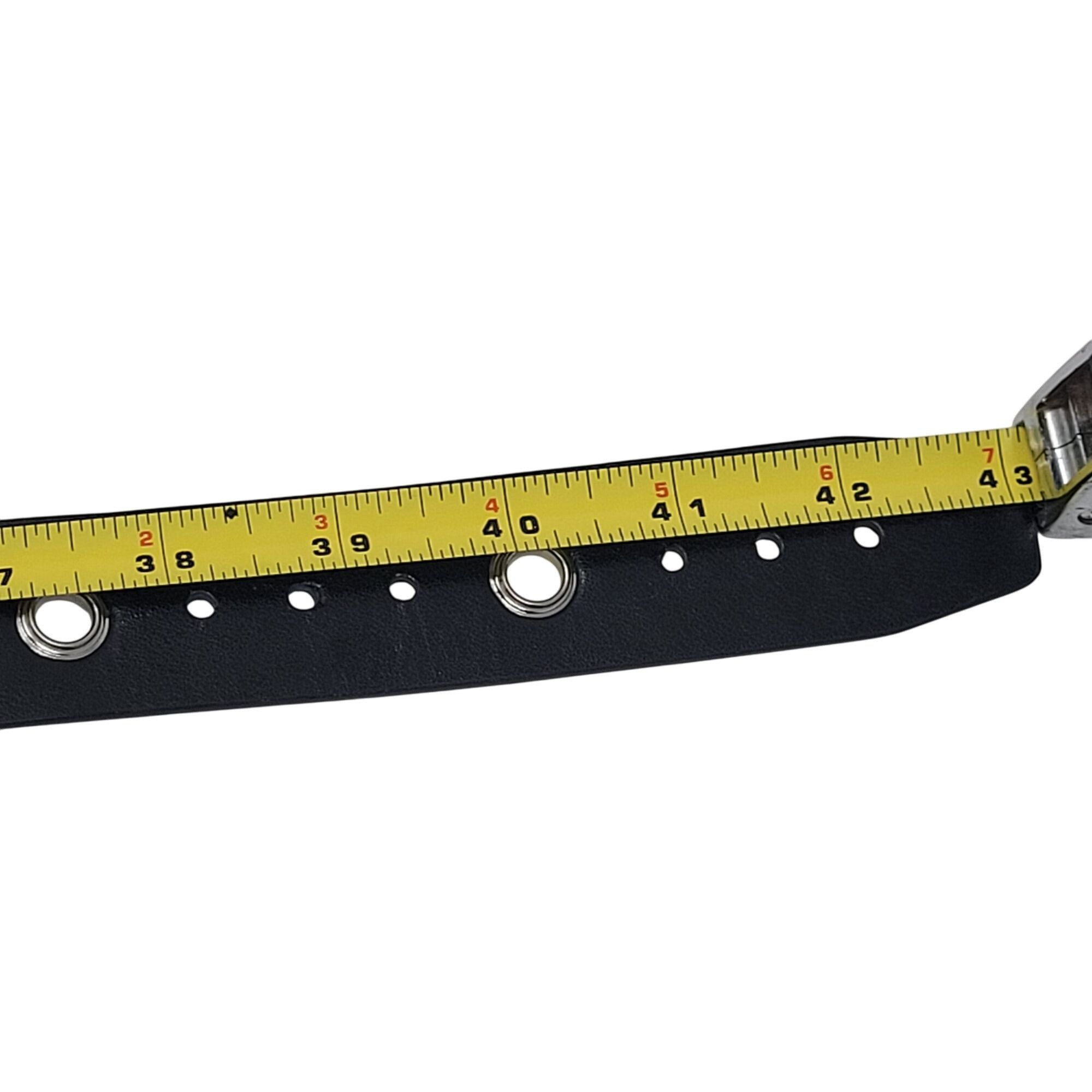 Nine West Womens Nine West Black Perforated Belt Sz XL Silver Logo Gro Size ONE SIZE - 4 Thumbnail