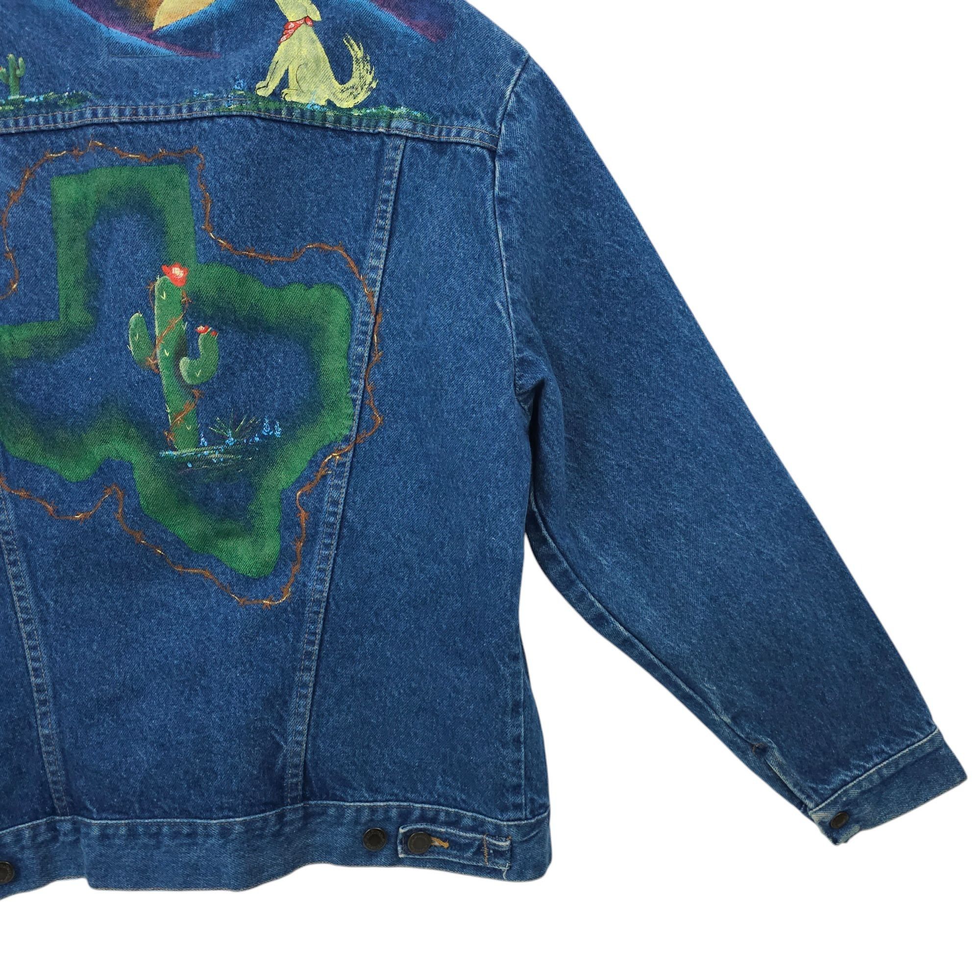 Wrangler Wrangler Western Denim Jacket Womens Size L DIY Hand Painted Size L / US 10 / IT 46 - 20 Thumbnail