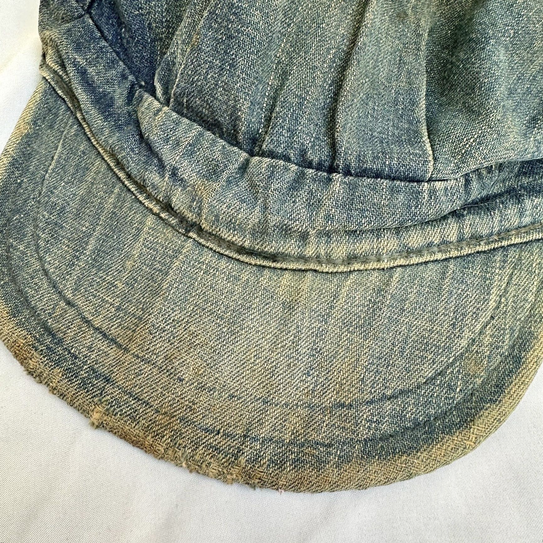 Vintage VINTAGE 1930s HaT Indigo Denim Work Hat 6 7/8 - 7 Blue Heritage Size ONE SIZE - 2 Thumbnail
