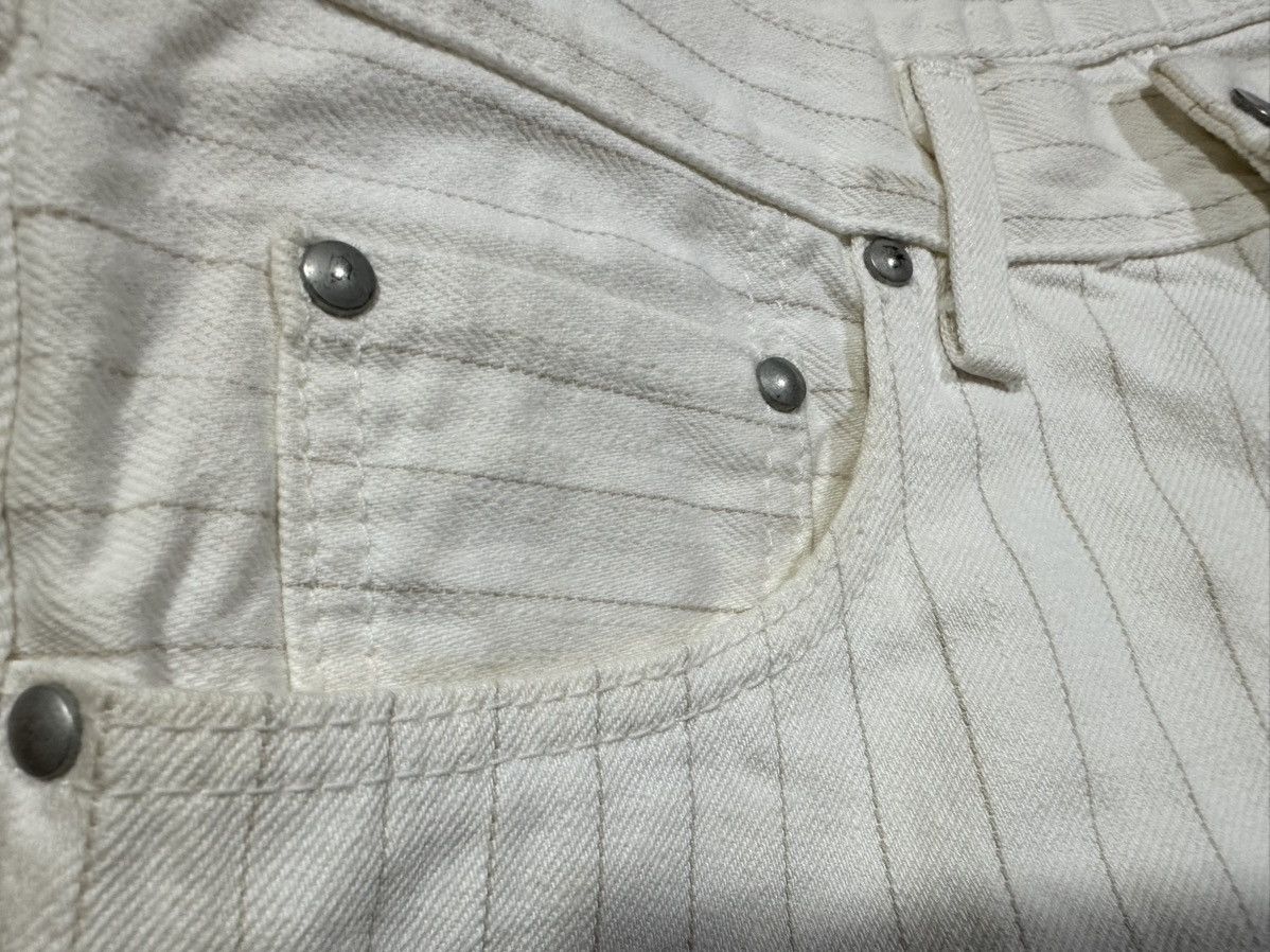 5351 POUR LES HOMMES 🔥Y2K Archived Abahouse Flared Denim Bootcut White Striped Size US 31 - 6 Thumbnail