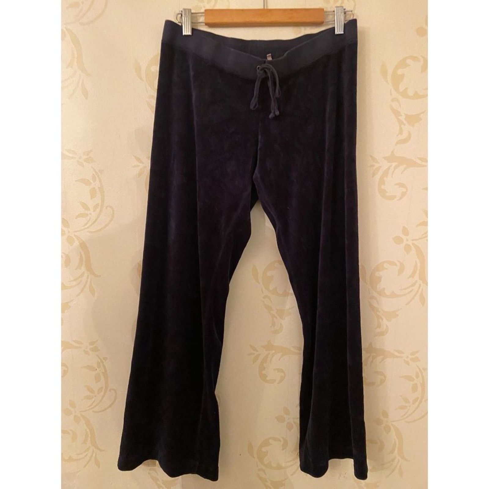 Juicy Couture Ladies Large Juicy Couture Navy Blue Velour Pants Size 30" / US 8 / IT 44 - 1 Thumbnail