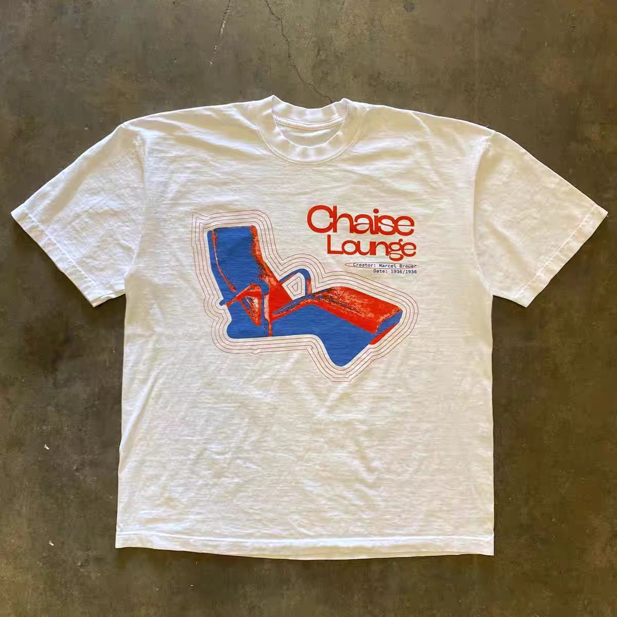 Japanese Brand × Vintage Retro lounge chair print white cotton tee Size US L / EU 52-54 / 3 - 1 Thumbnail