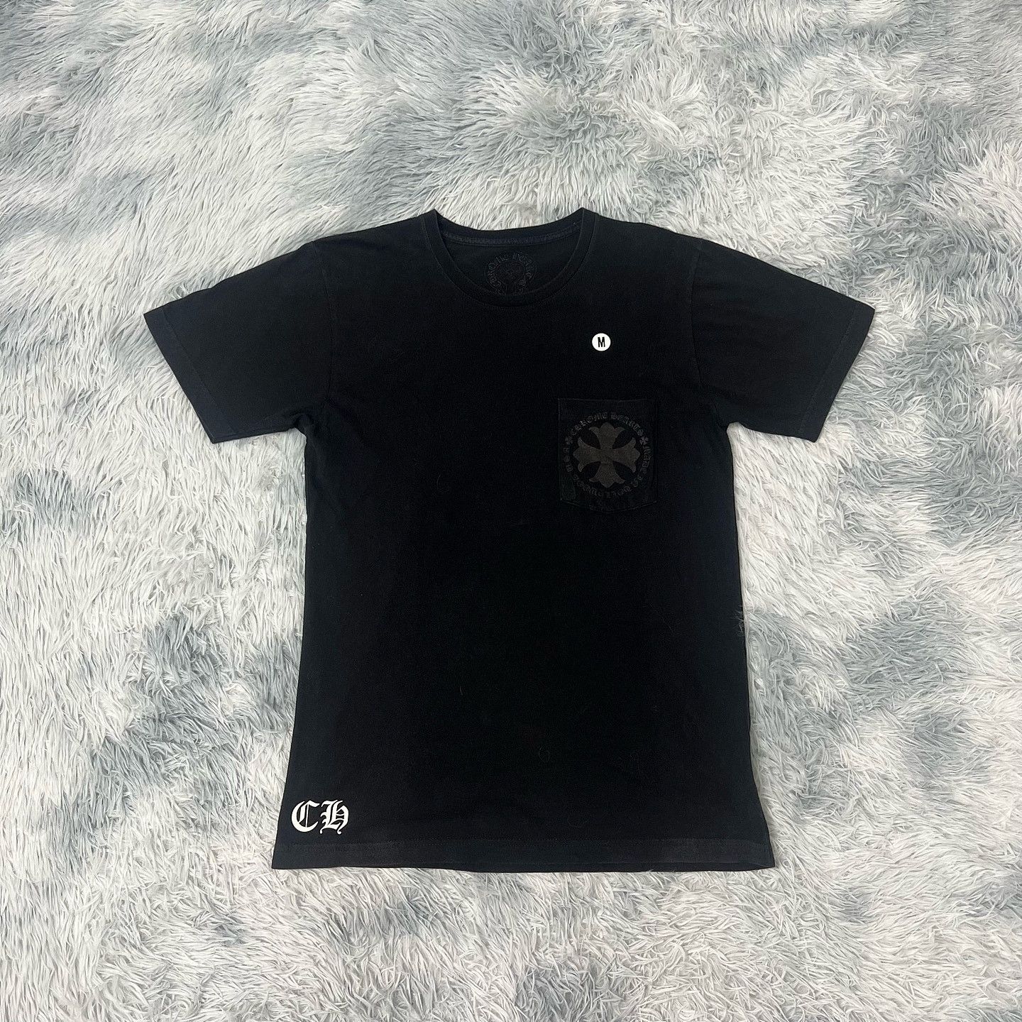 Chrome Hearts chrome hearts big cross pocket t shirt black | Grailed