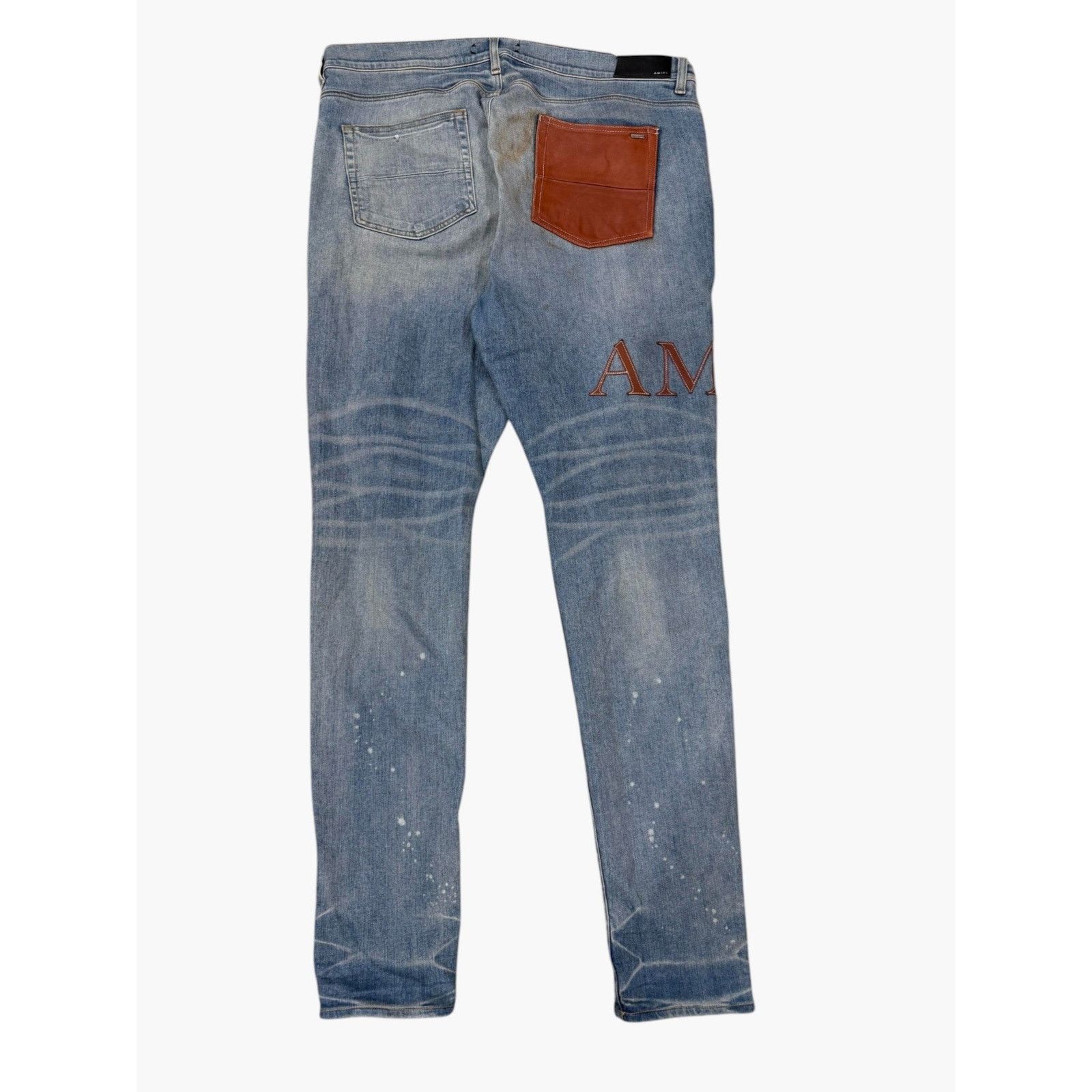Amiri Amiri Clay Brown Side Logo Light Wash Jeans Size US 40 / EU 56 - 2 Thumbnail