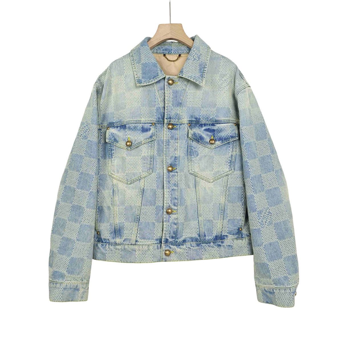 Louis Vuitton Louis Vuitton Damier Classic Denim Jacket Size US XL / EU 56 / 4 - 1 Thumbnail