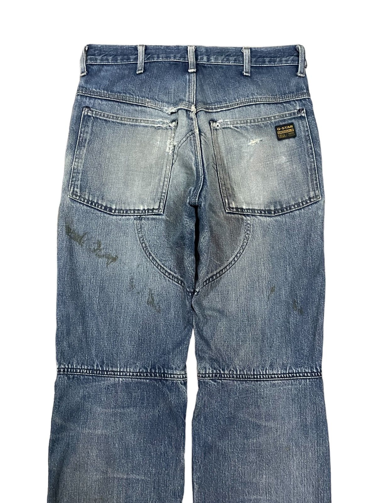 G-Star Vintage G-Star Two Tone Avant Garde Style Loose Baggy Jeans Size US 31 - 9 Thumbnail