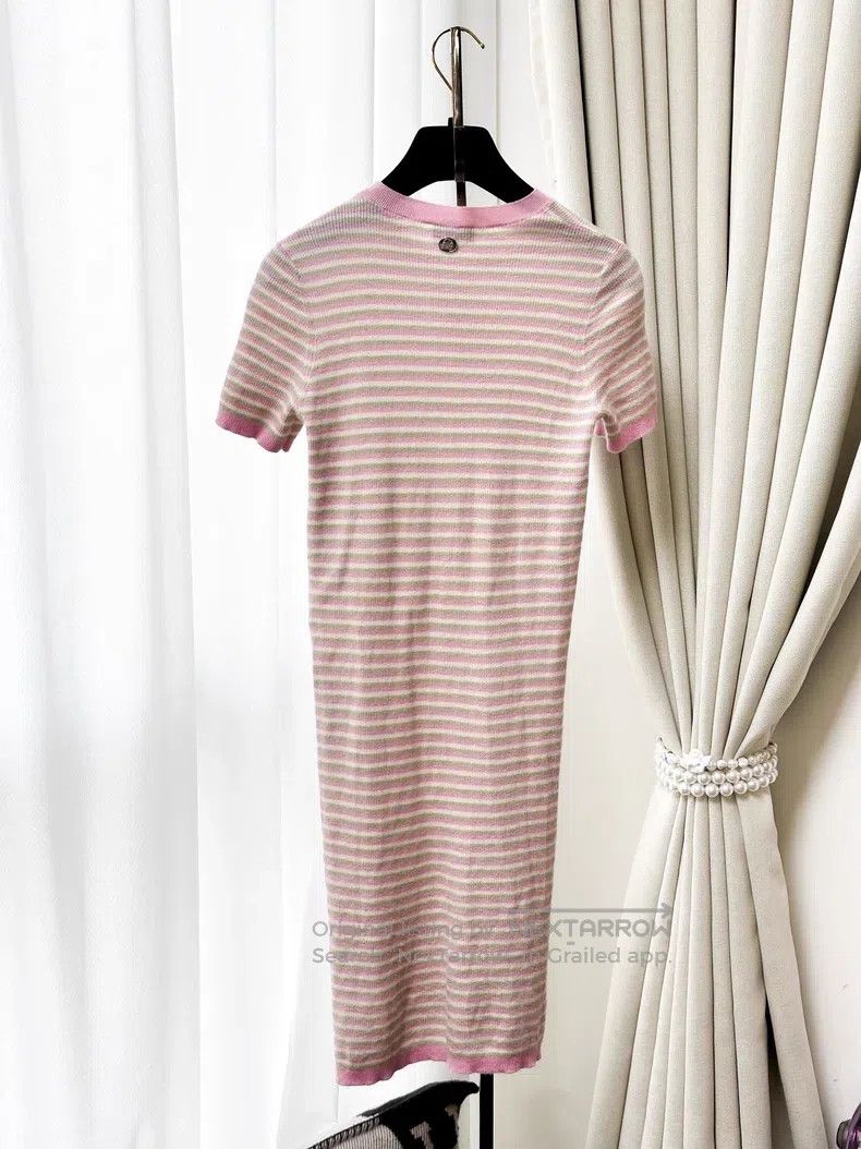 Chanel Chanel 25B striped Coco women's avatar short-sleeved knitt Size XS / US 0-2 / IT 36-38 - 3 Thumbnail