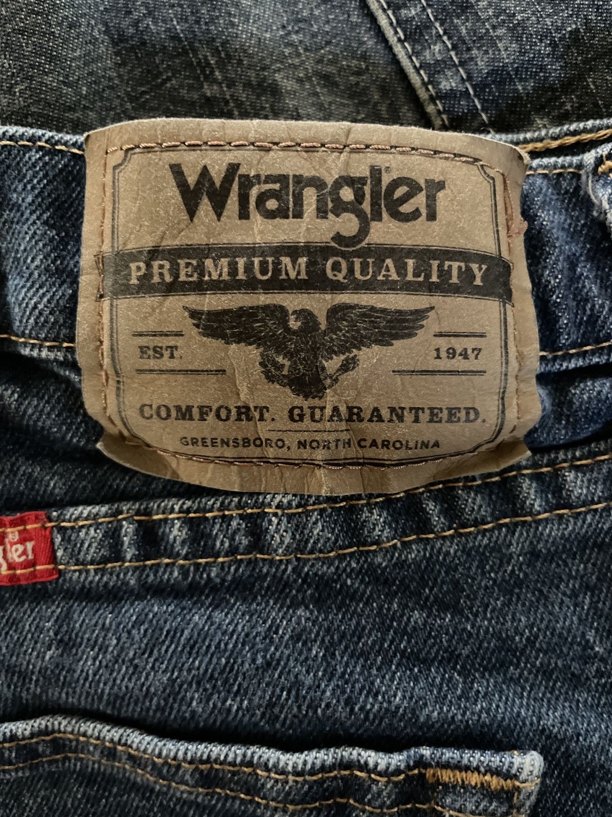 Designer × Vintage × Wrangler Wrangler Denim Blue Jean Shorts Jorts Waist 38 Relaxed Fit Size US 38 / EU 54 - 13 Thumbnail