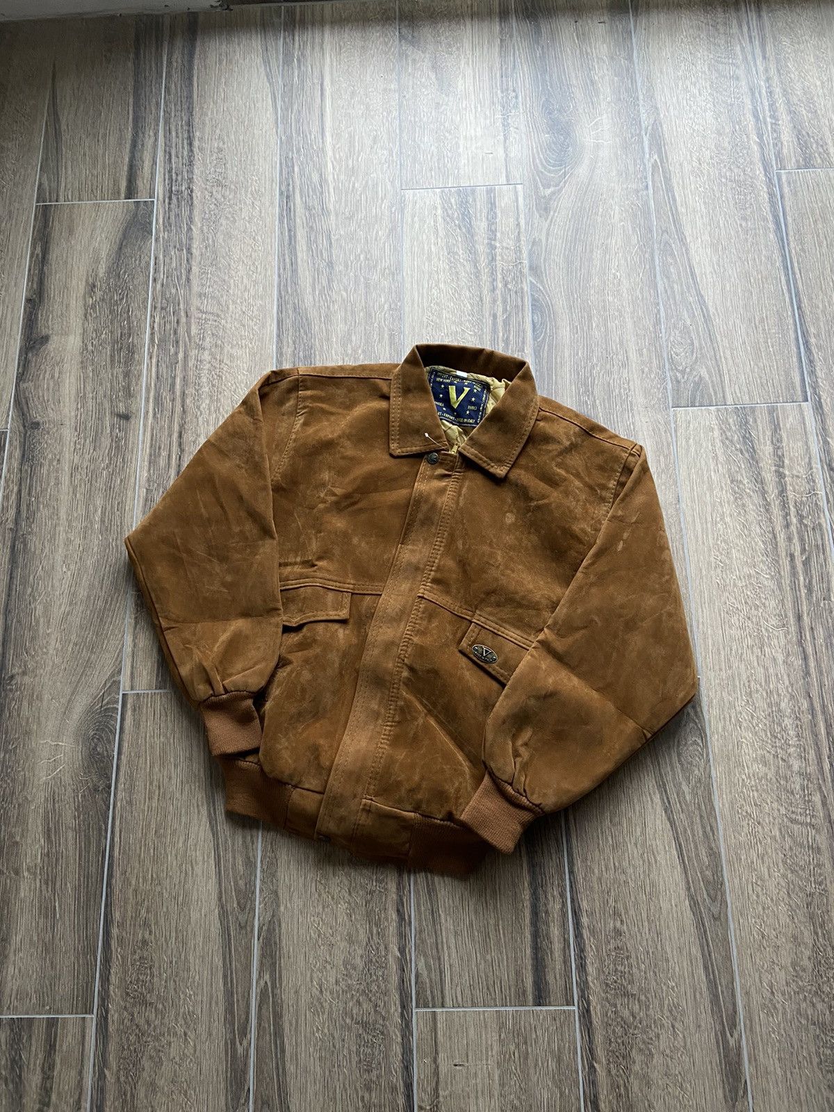 Vintage Vintage Alta Moda Nubuk Leather bomber jacket y2k Size US L / EU 52-54 / 3 - 2 Thumbnail