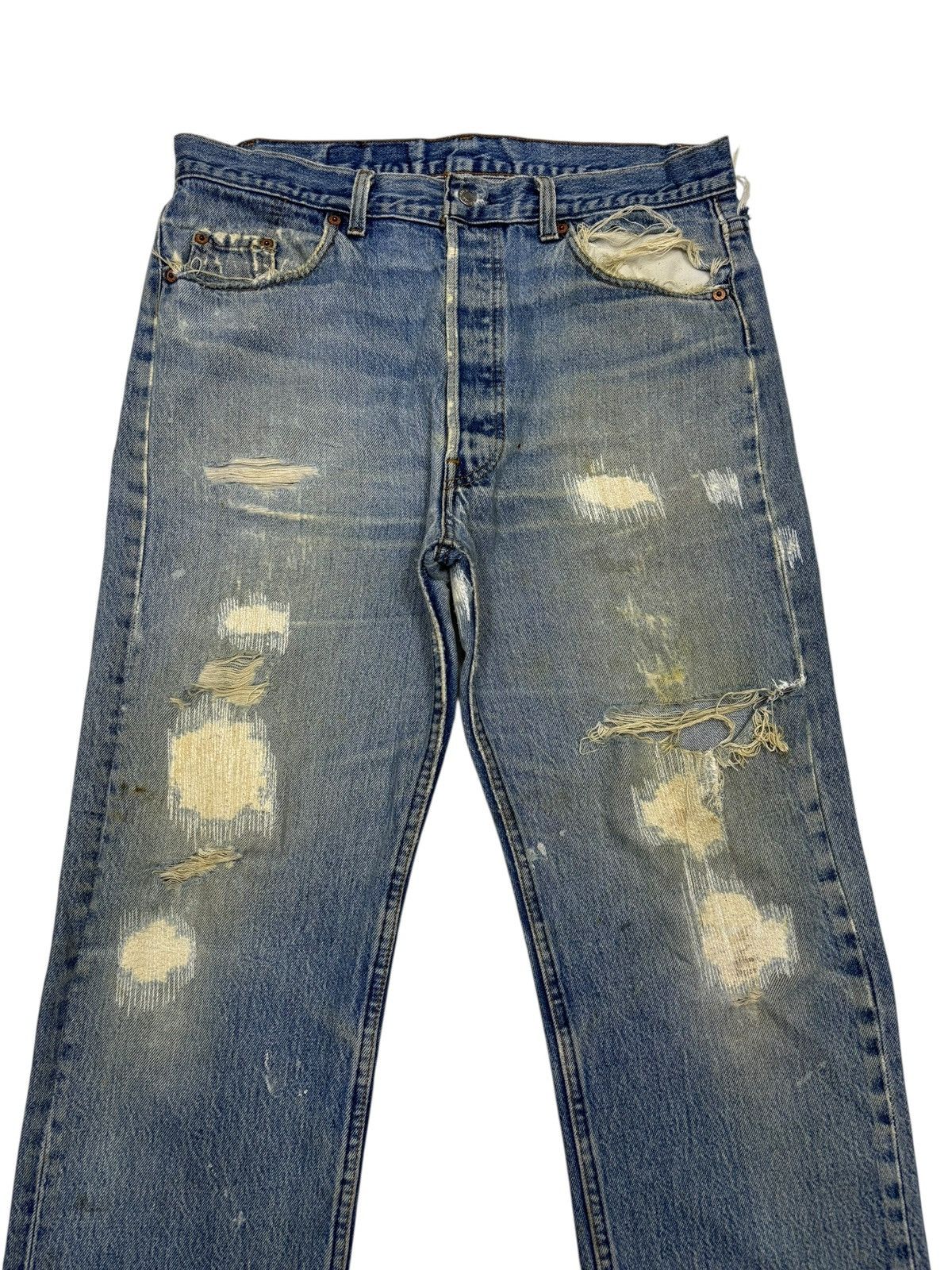 Kapital Vintage Levis 501 USA Distressed Denim Jeans Button 520 Size US 34 / EU 50 - 5 Thumbnail