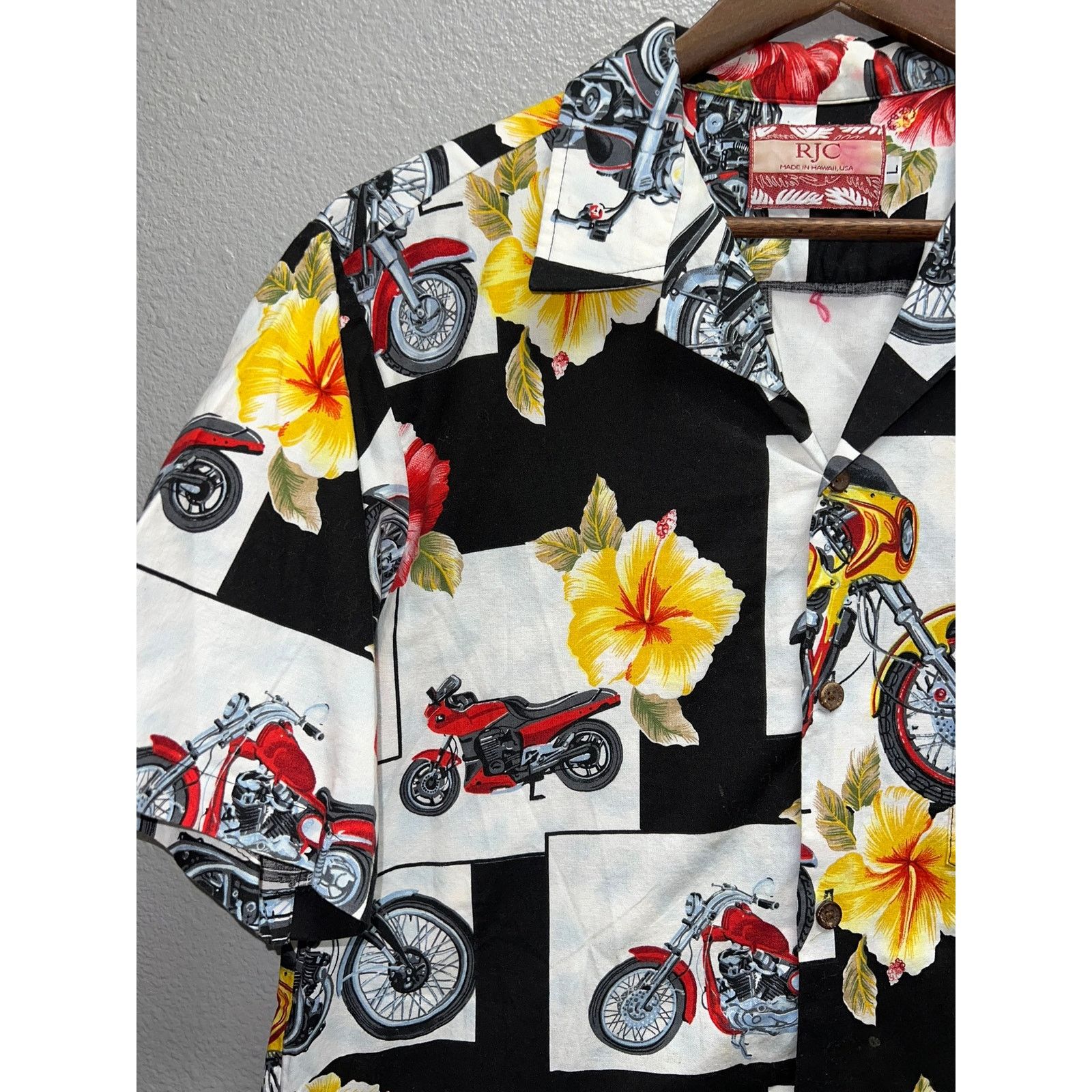 Vintage Vintage RJC Hawaii Shirt Hawaiian Button Down Motorcycle L Size US L / EU 52-54 / 3 - 2 Thumbnail