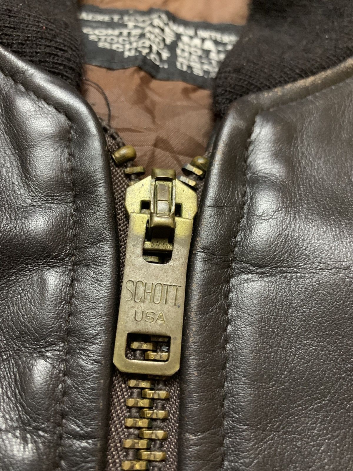 Schott Archive 40s SCHOTT MA-1 Leather Jacket Size US M / EU 48-50 / 2 - 8 Thumbnail