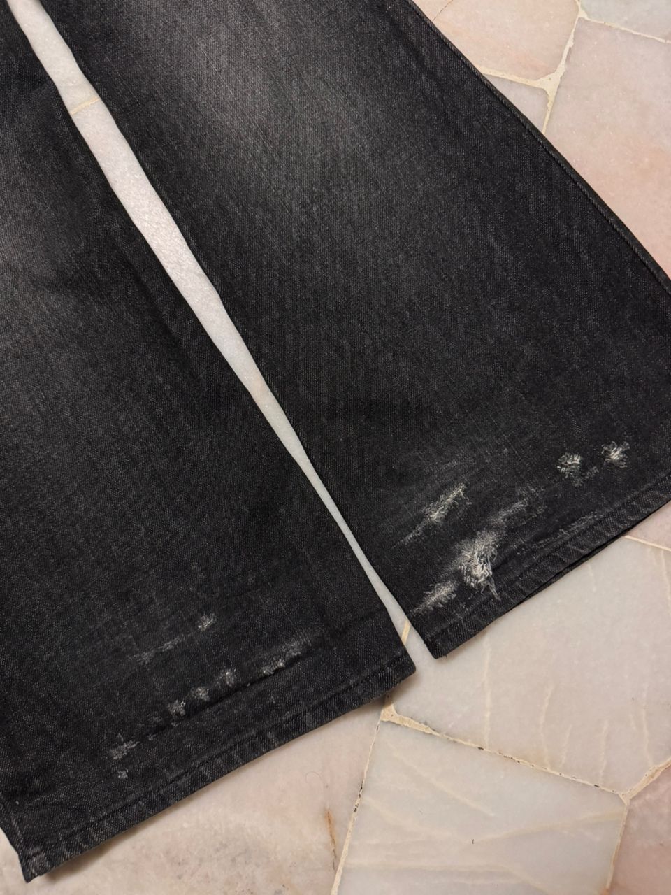 Tornado Mart 💥BELL BOTTOM💥BAGGY FLARE STEEPLE JACK MUDWASH DISTRESSED Size US 28 / EU 44 - 18 Thumbnail