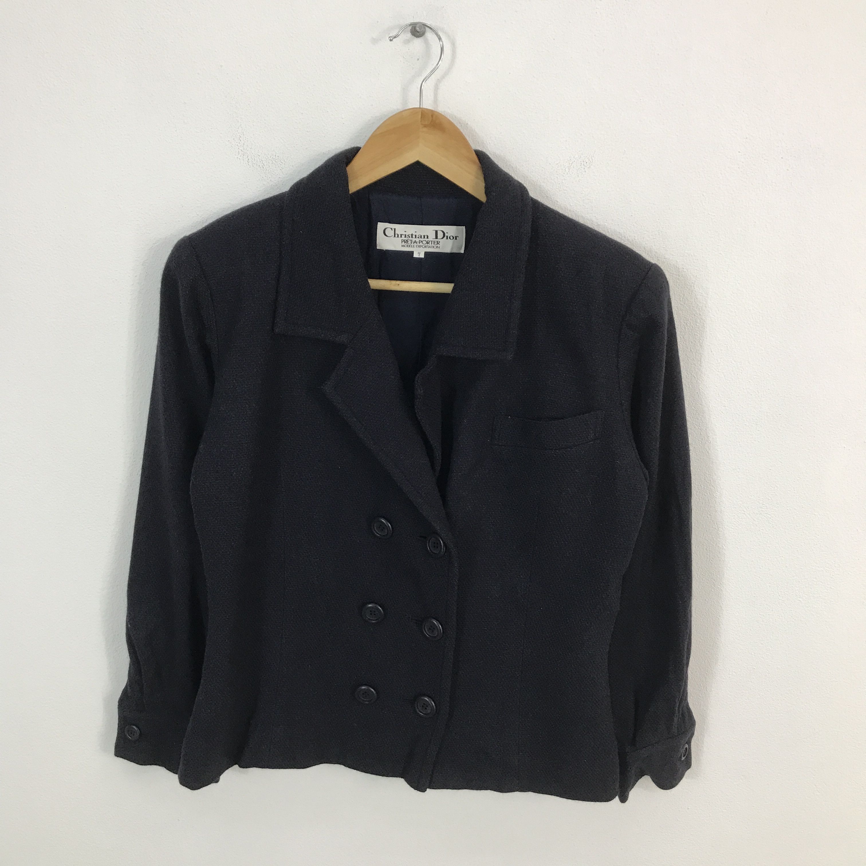 Christian Dior Monsieur × Vintage Vintage Christian Dior Wool button jacket Size S / US 4 / IT 40 - 1 Thumbnail