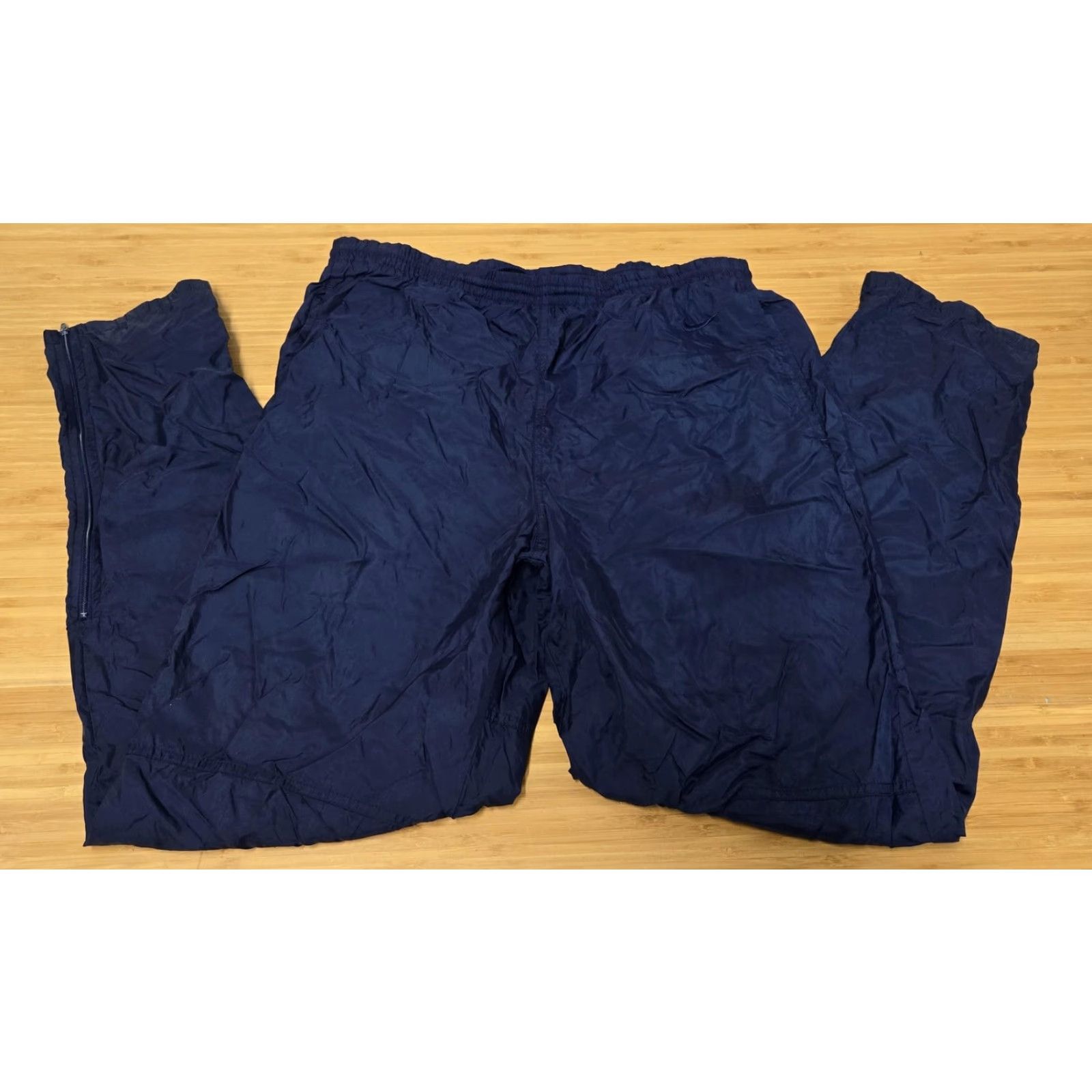 Nike VINTAGE Nike Pants Mens Medium Blue Nylon Track Windbreaker Warm Up 90s Size US 31 - 3 Thumbnail