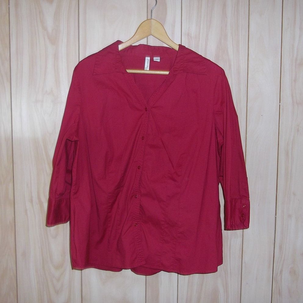 St. Johns Bay St John's Bay Collared 3/4 Sleeve Women Shirt 1X Size XL / US 12-14 / IT 48-50 - 1 Thumbnail