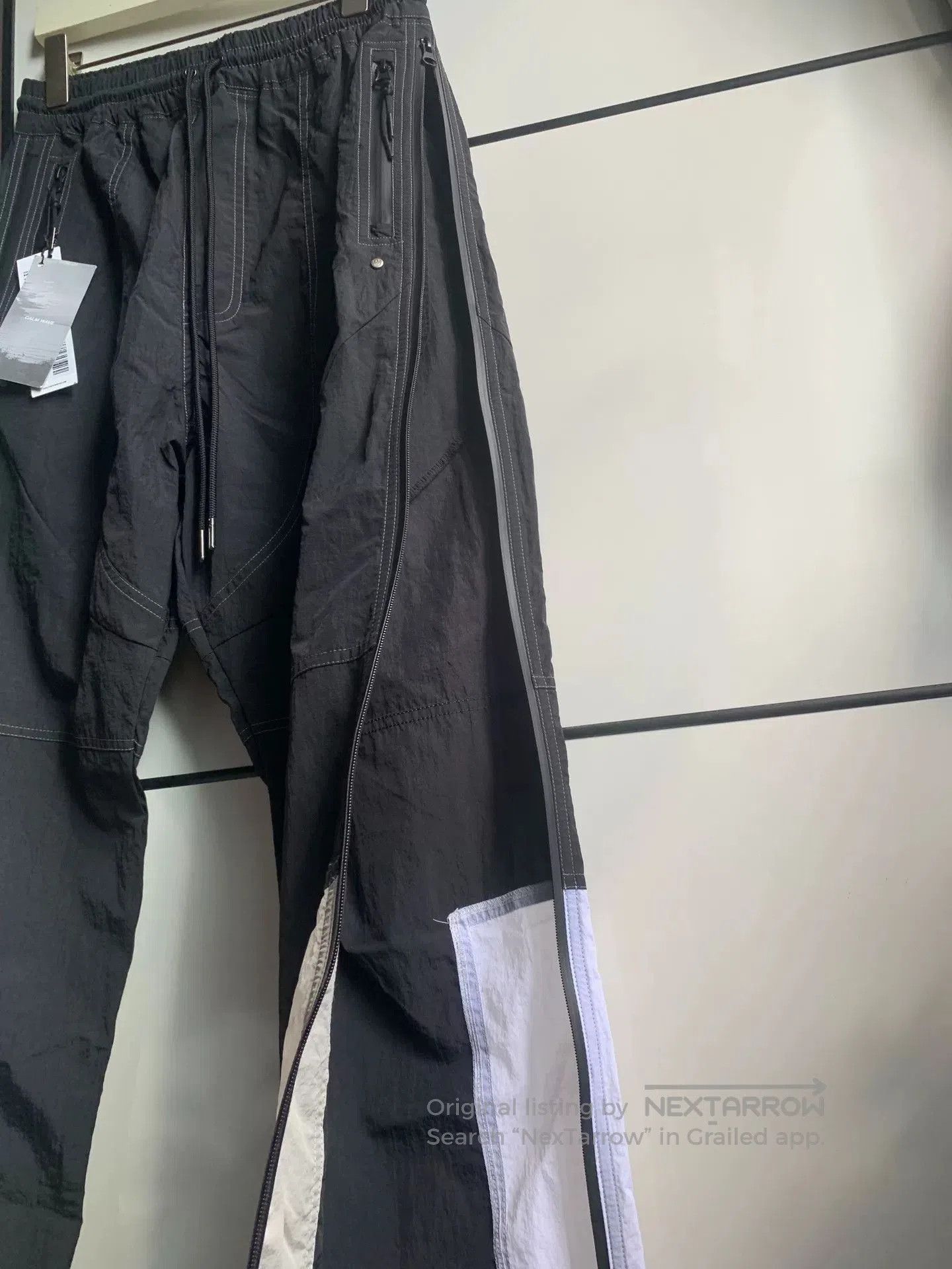 Far Afield Far Archive Black White Zip Nylon Pants. Size US 26 / EU 42 - 5 Thumbnail