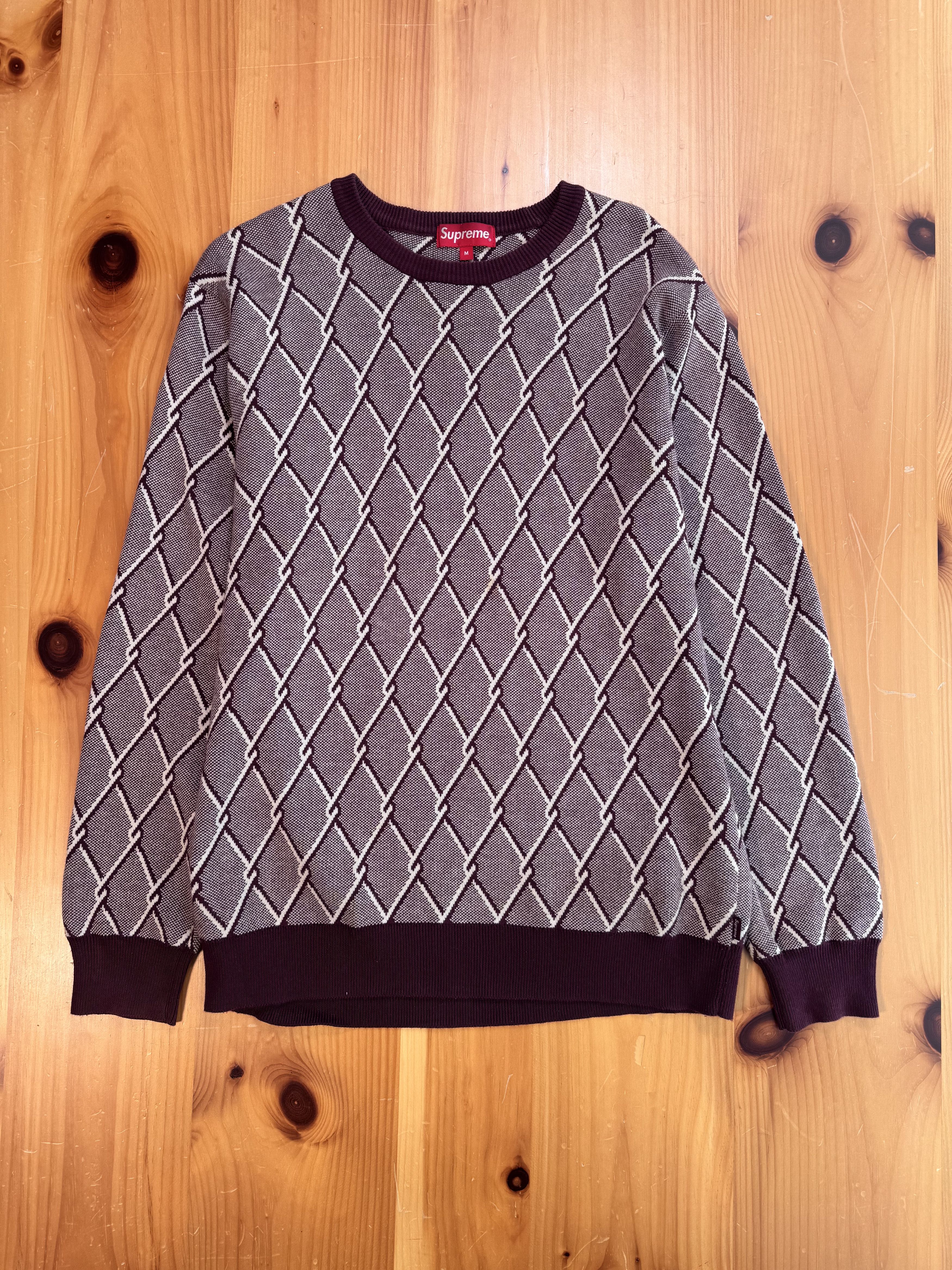 Supreme Supreme FW14 Chain Link Fence Sweater Size US M / EU 48-50 / 2 - 1 Thumbnail