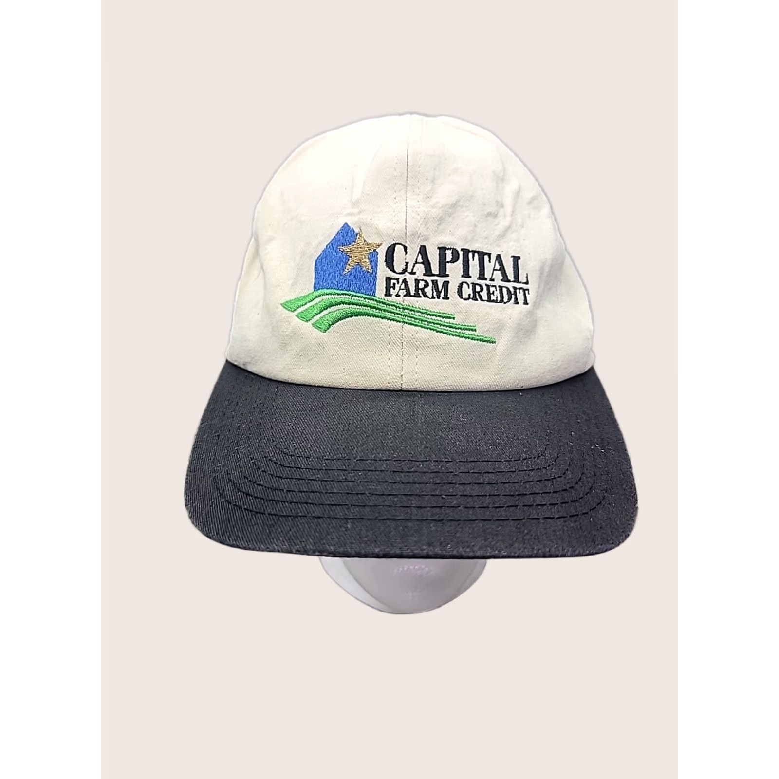 Vintage CAPITAL FARM CREDIT CAP HAT - FARM & RANCH - FEED & SEED - AGRICULTURE USA Baseball Cap Beige Adjustable Men Cap Hat Mens Size ONE SIZE - 1 Thumbnail