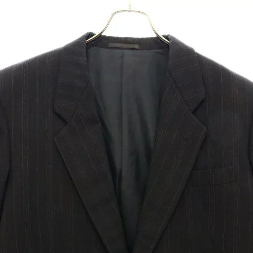 Comme des Garcons Homme Plus Jacket Striped single tailored 2 button flap pocket Black Size US M / EU 48-50 / 2 - 3 Thumbnail