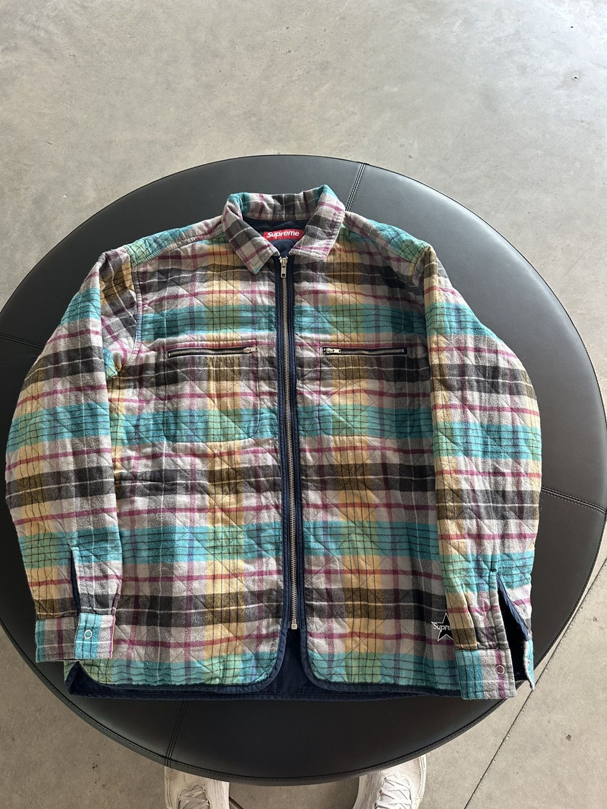 Supreme Supreme Quilted Flannel Zip Up Multi Color Size US M / EU 48-50 / 2 - 1 Thumbnail