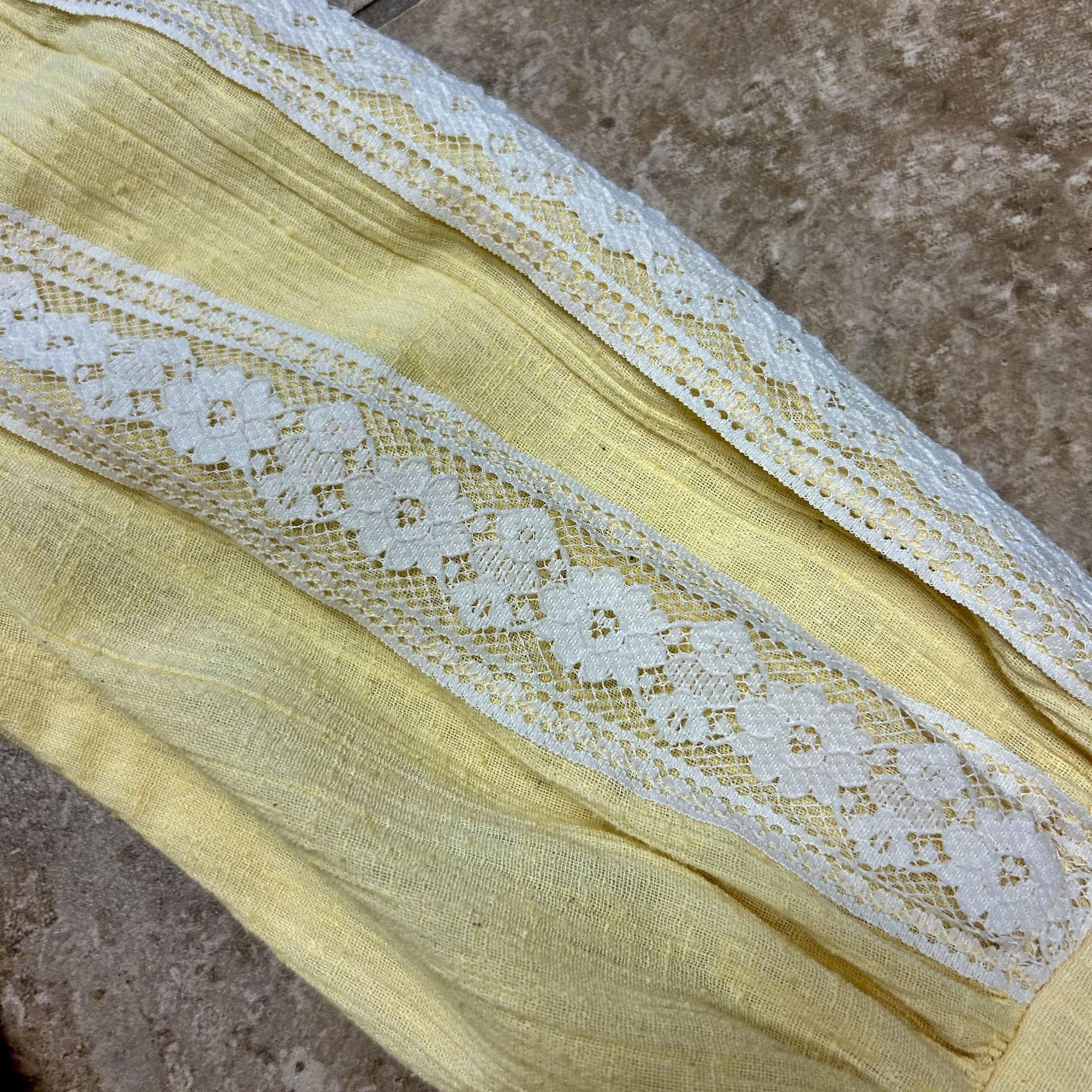 Handmade 70's Gunne Sax Style Prairie FLORAL LACE Wedding Maxi Dress Size S / US 4 / IT 40 - 11 Thumbnail