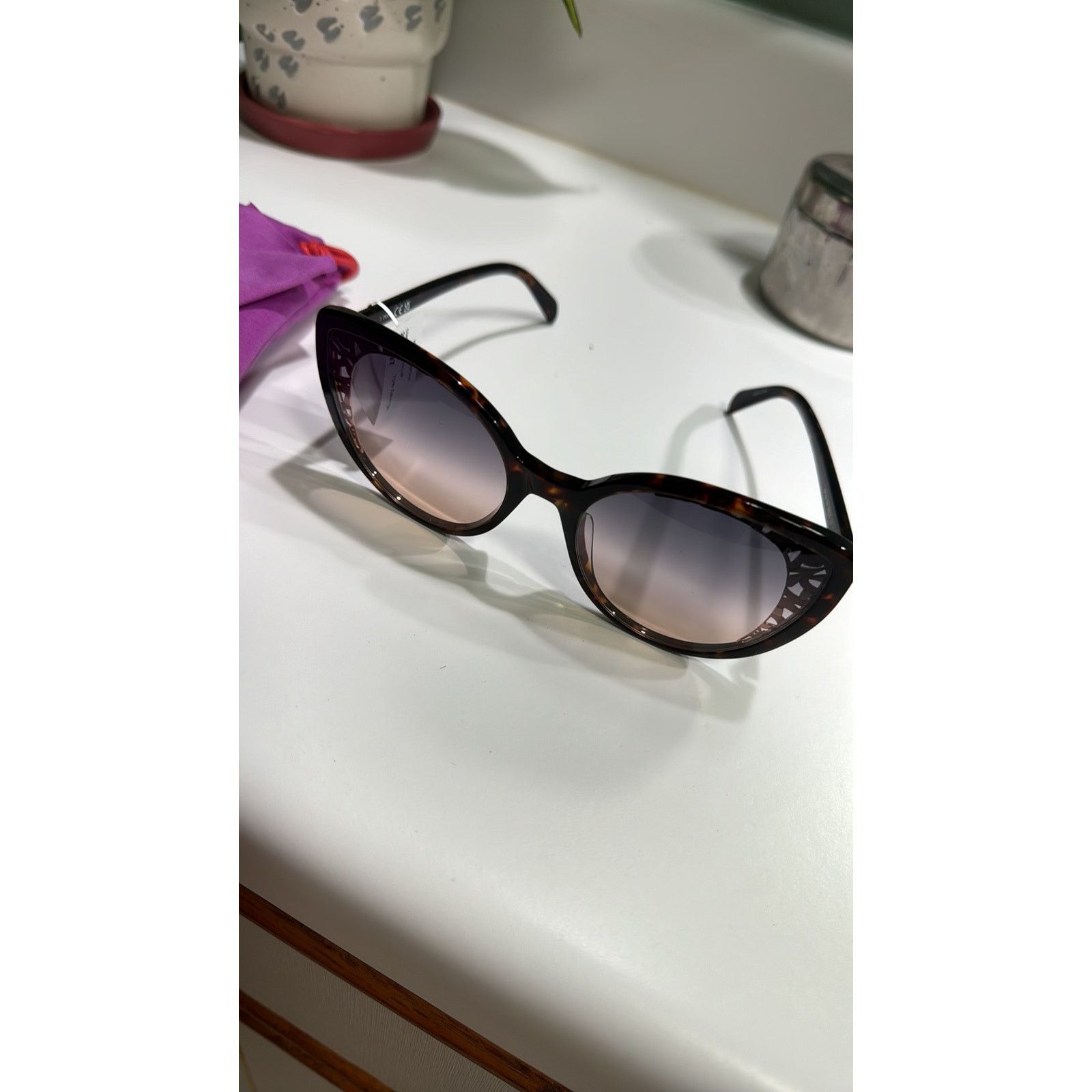 Emilio Pucci Emilio Pucci 58mm Gradient Cat Eye Sunglasses shiny black Size ONE SIZE - 6 Thumbnail