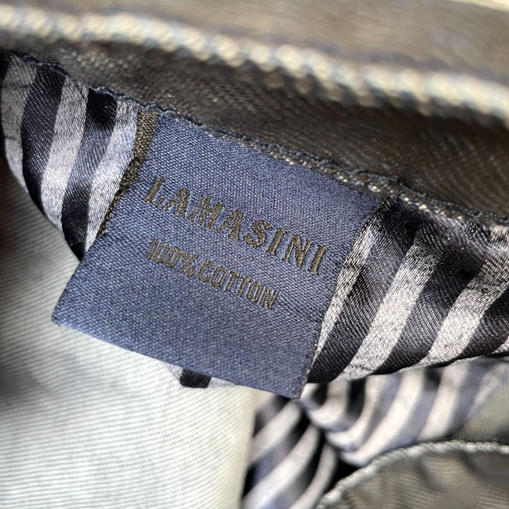 Denime Lamasini Jeans Mens 34x30 Blue Straight Leg Cotton Denim Logo Casual Dark Wash Size US 34 / EU 50 - 5 Thumbnail
