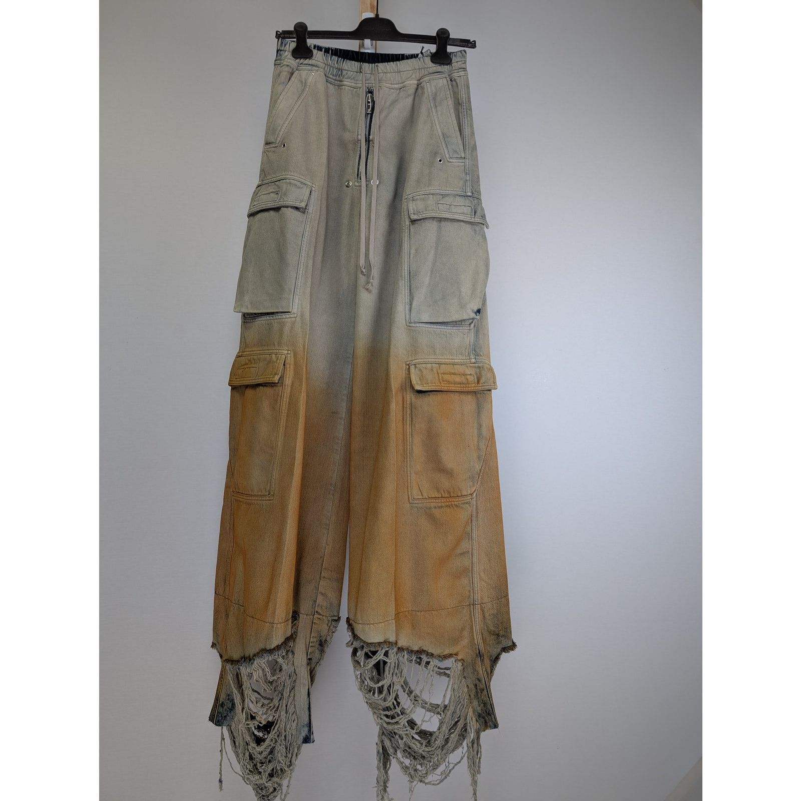 Rick Owens Drkshdw o1rshd1 Double Cargo Jumbo Belas Trouser Sky/Orange Degrade Size US 32 / EU 48 - 1 Thumbnail