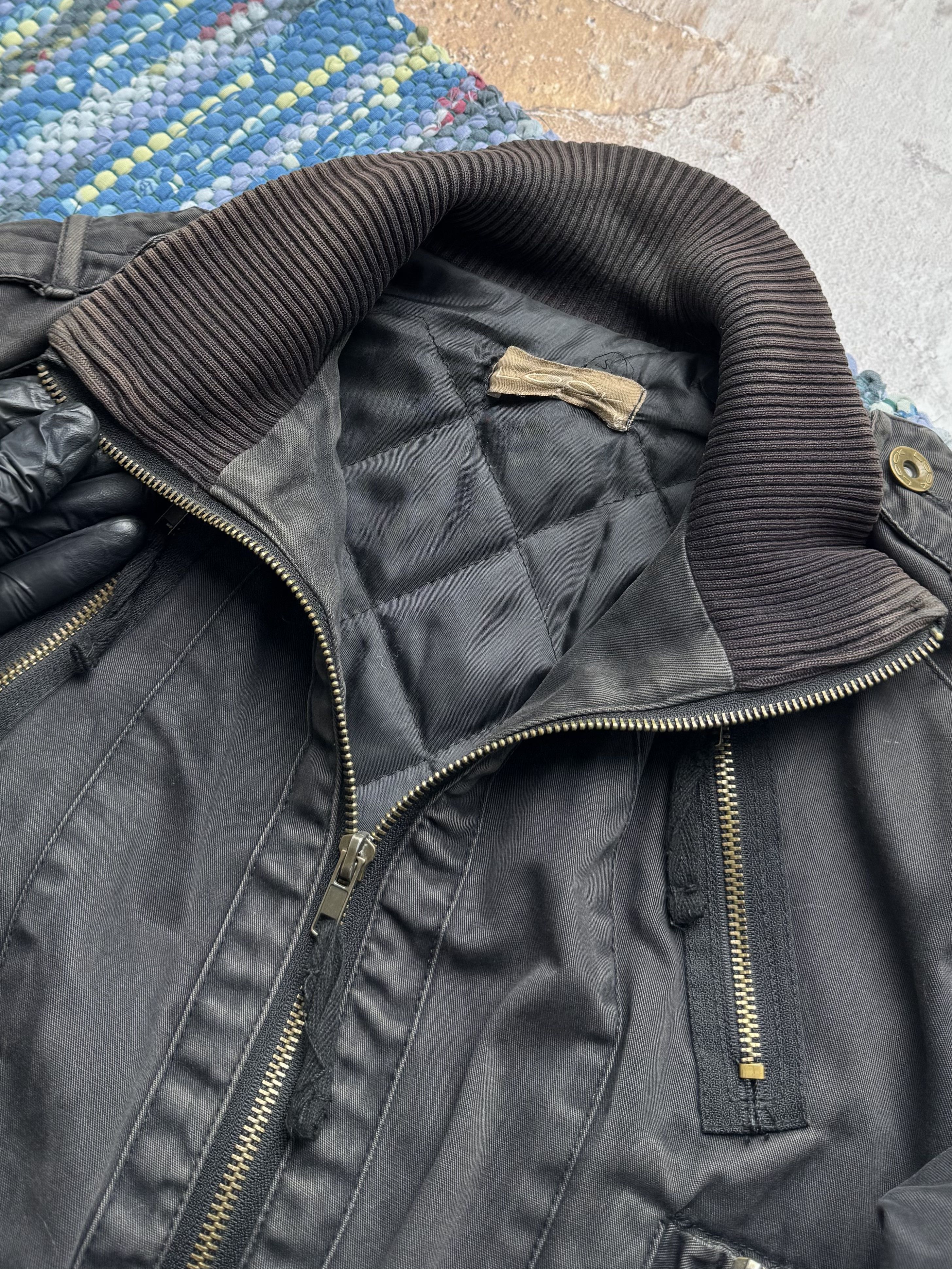 Vintage Vintage Black Crop Jacket Bomber Zip Utility Casual Coat Size M / US 6-8 / IT 42-44 - 3 Thumbnail