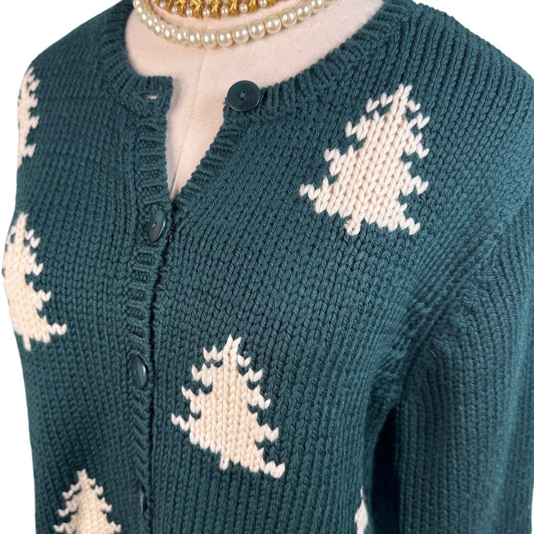 Vintage Vintage Talbots 100% wool pine tree cardigan sweater size M Size M / US 6-8 / IT 42-44 - 2 Thumbnail