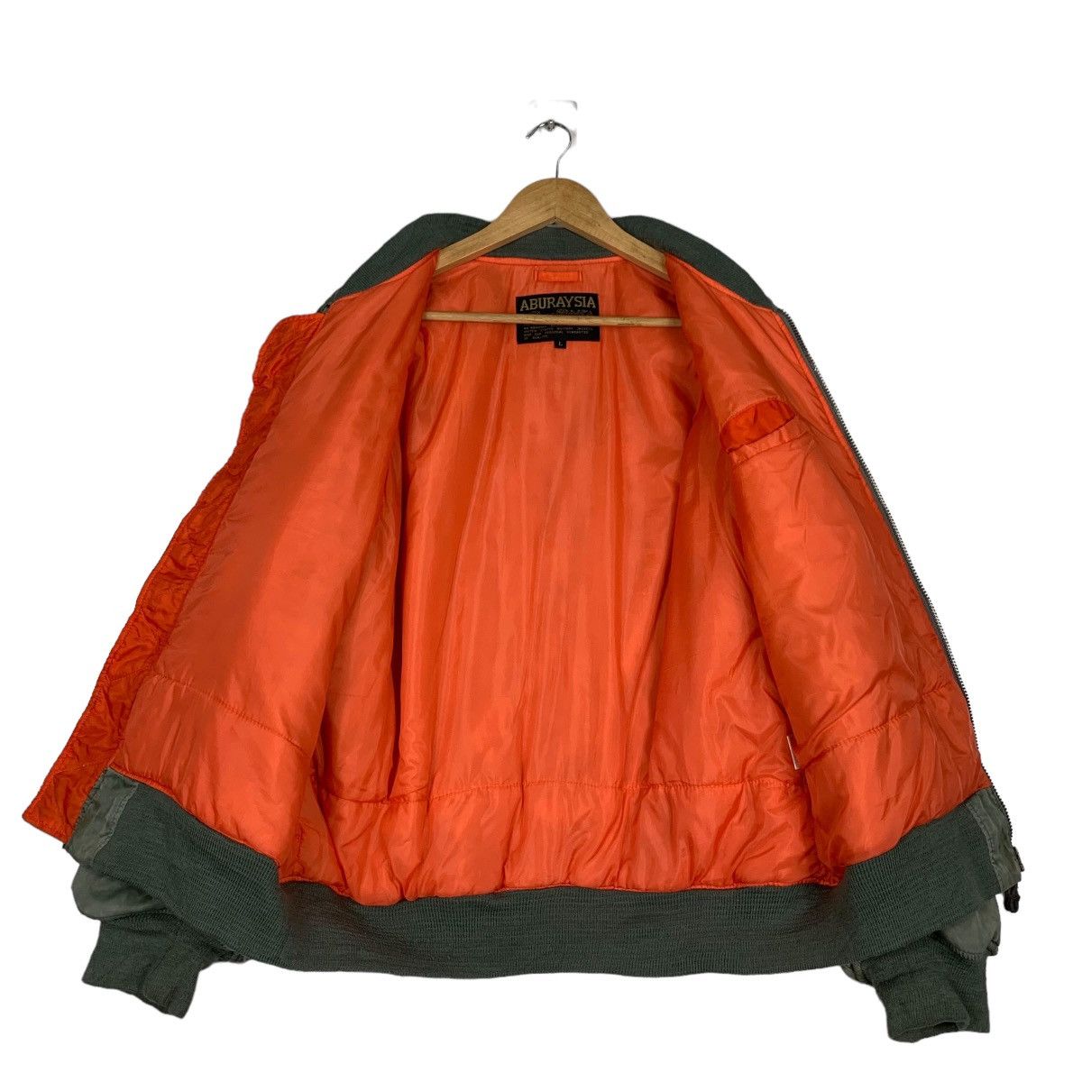 Japanese Brand ABURAYSIA Green Bomber Jacket #1024-C46 Size US L / EU 52-54 / 3 - 11 Thumbnail
