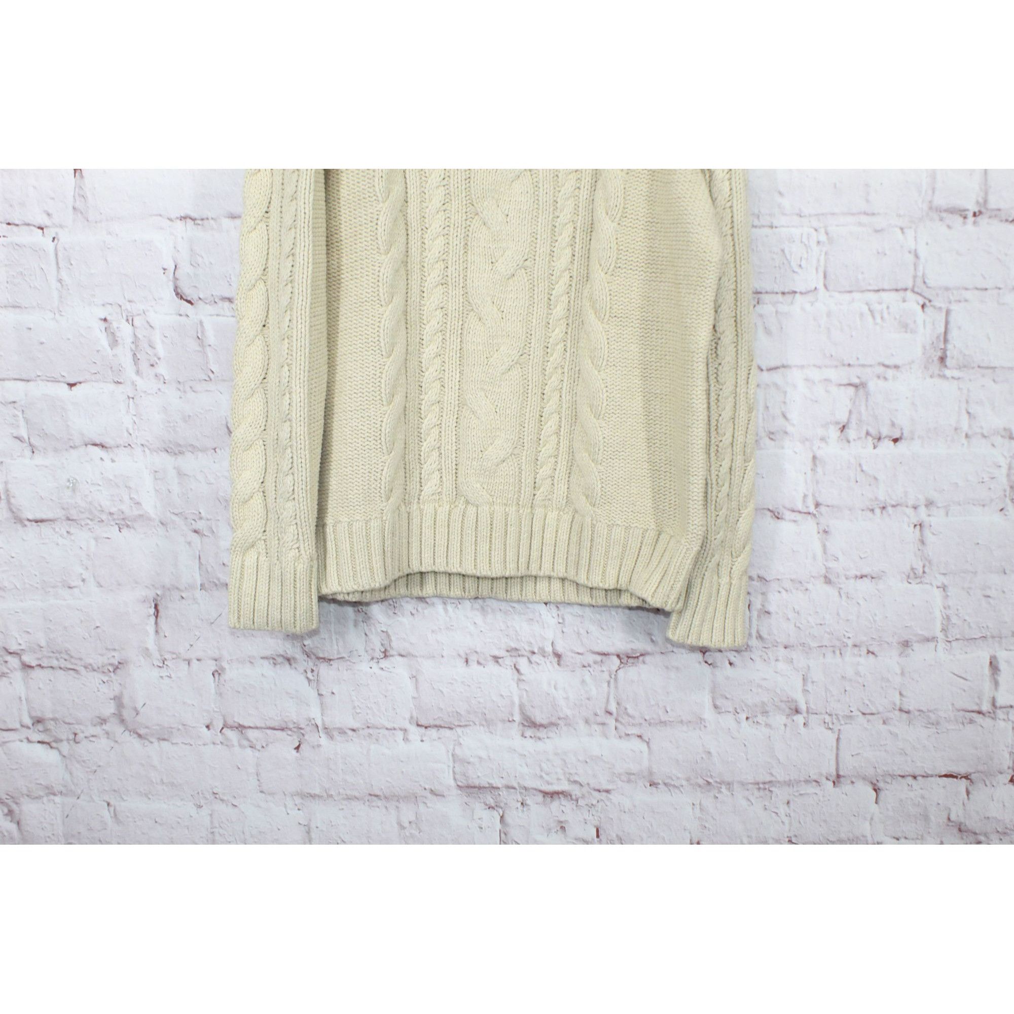L.L. Bean LL Bean Women's Cable Sweater Crewneck Size M / US 6-8 / IT 42-44 - 3 Thumbnail
