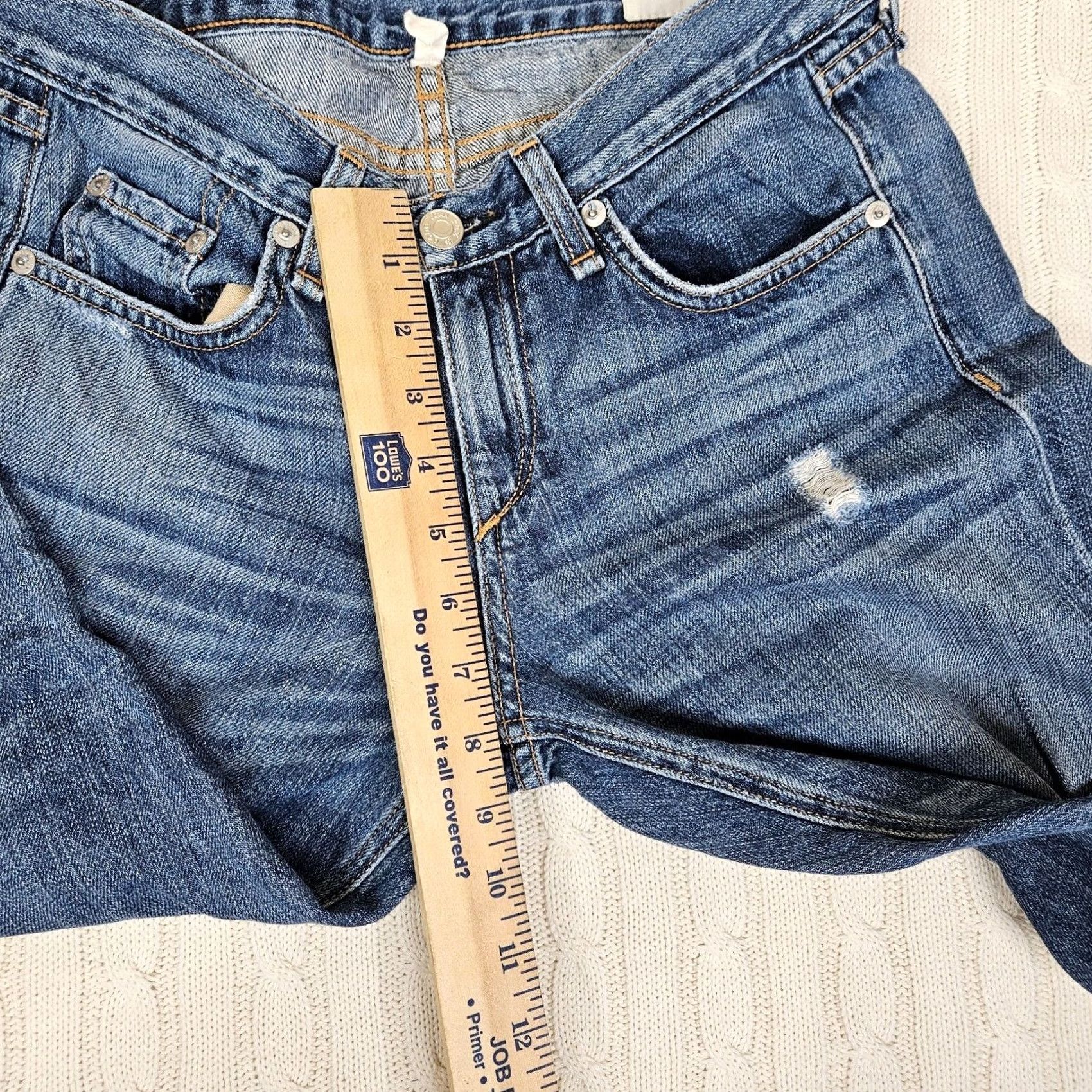 Rag & Bone rag & bone Buckley Cotton Women's Boyfriend Jeans distressed Low Rise Size 24 Blue Denim Casual Medium wash 90s Vogue? Size 42" / US 20 - 5 Thumbnail