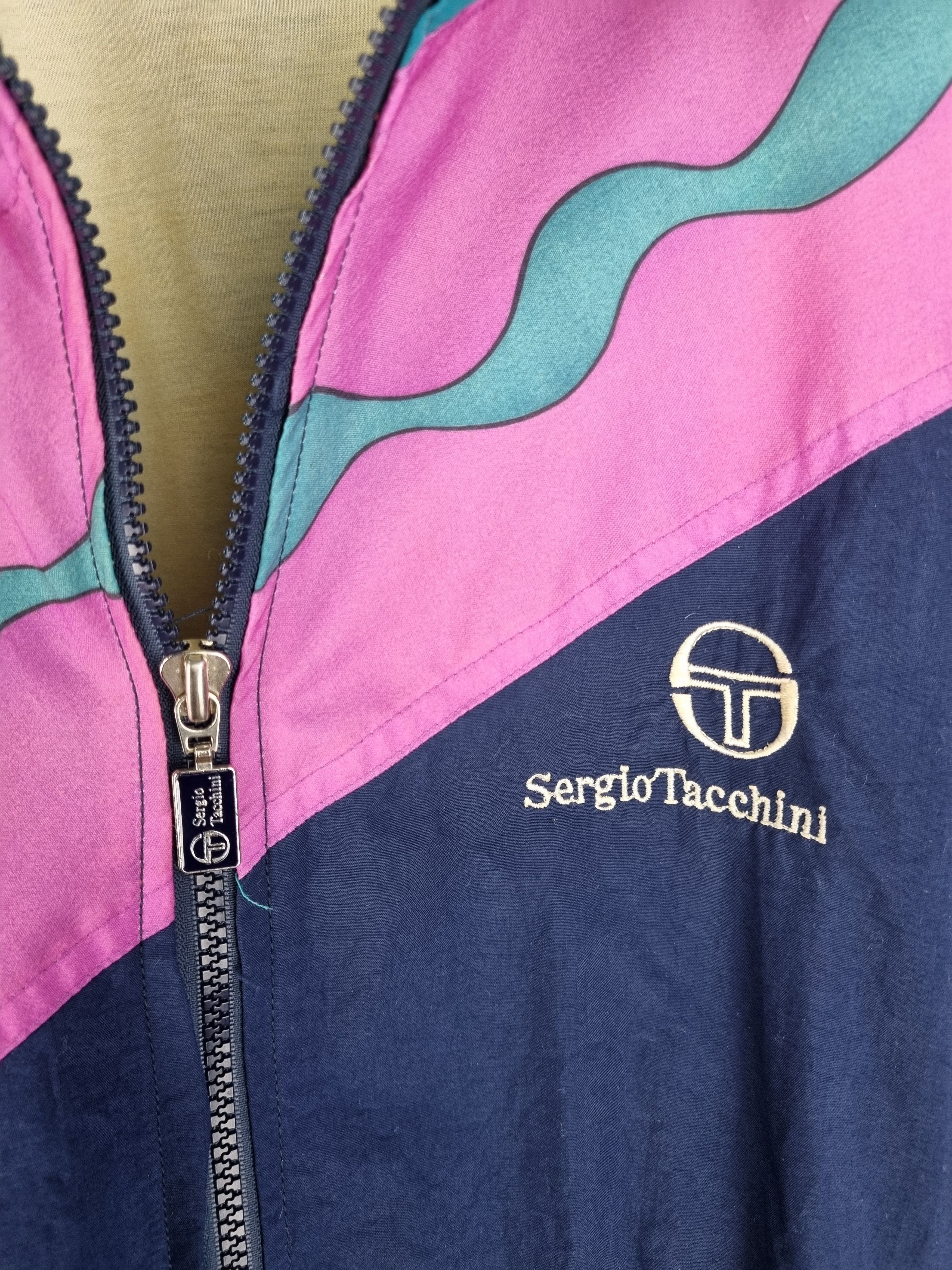Sergio Tacchini × Vintage 90s Sergio Tacchini Abstract Design Track top Size US L / EU 52-54 / 3 - 13 Thumbnail