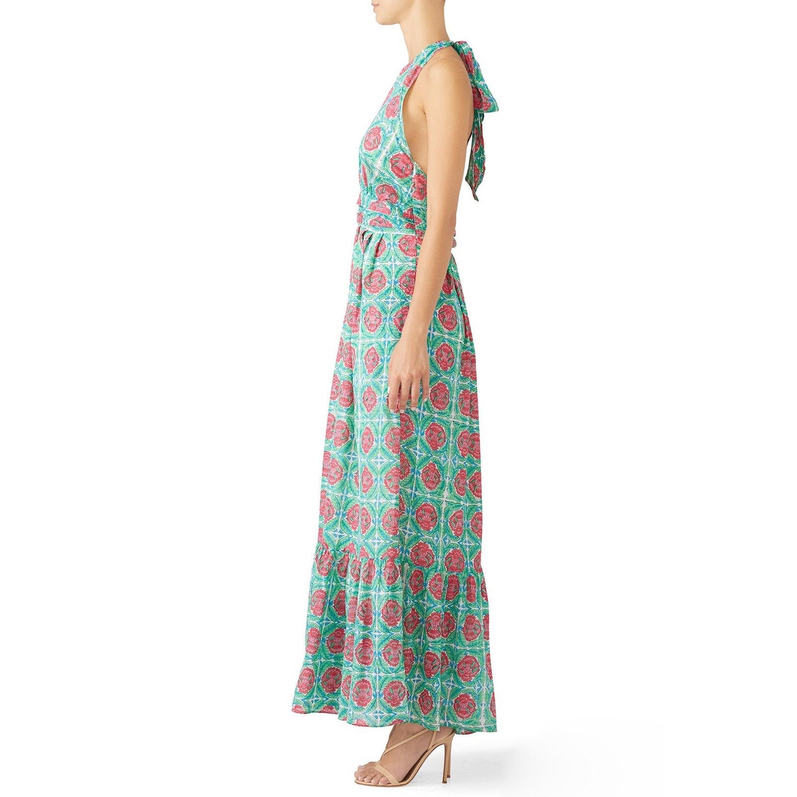 Banjanan Banjanan Capri Greenl Halter Neck Maxi Dress w Ruffle Hem XL Size XL / US 12-14 / IT 48-50 - 2 Thumbnail