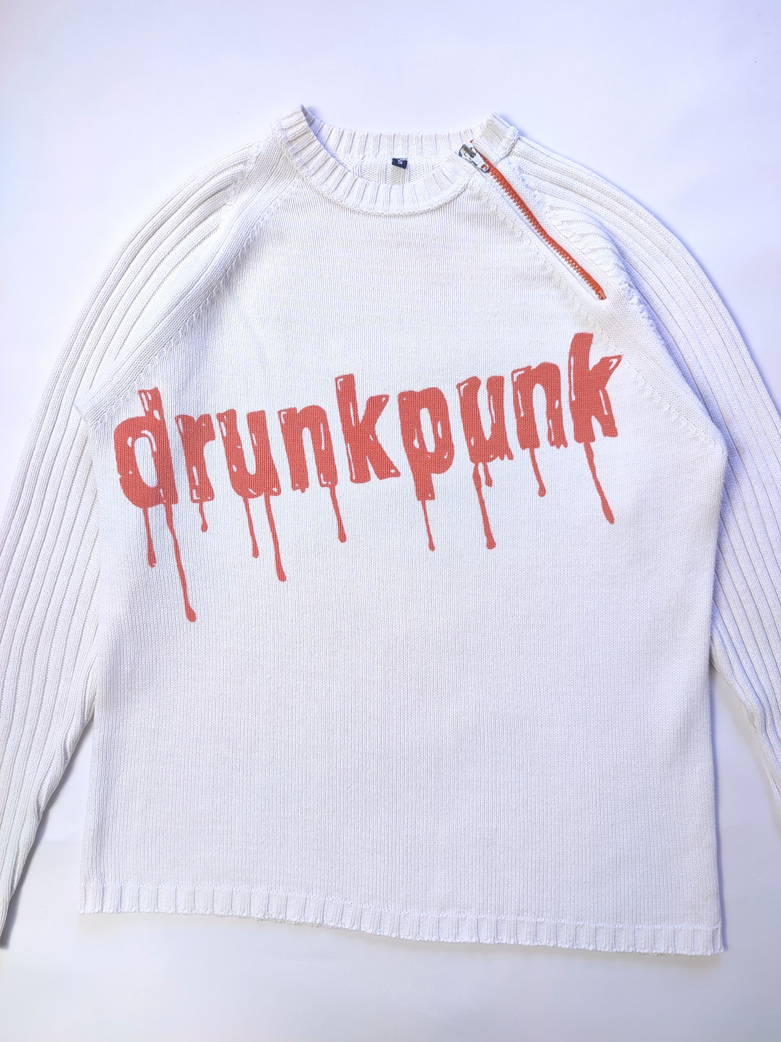 Japanese Brand × Vintage Drunk Punk ers Vintage Sweater Size US S / EU 44-46 / 1 - 1 Thumbnail