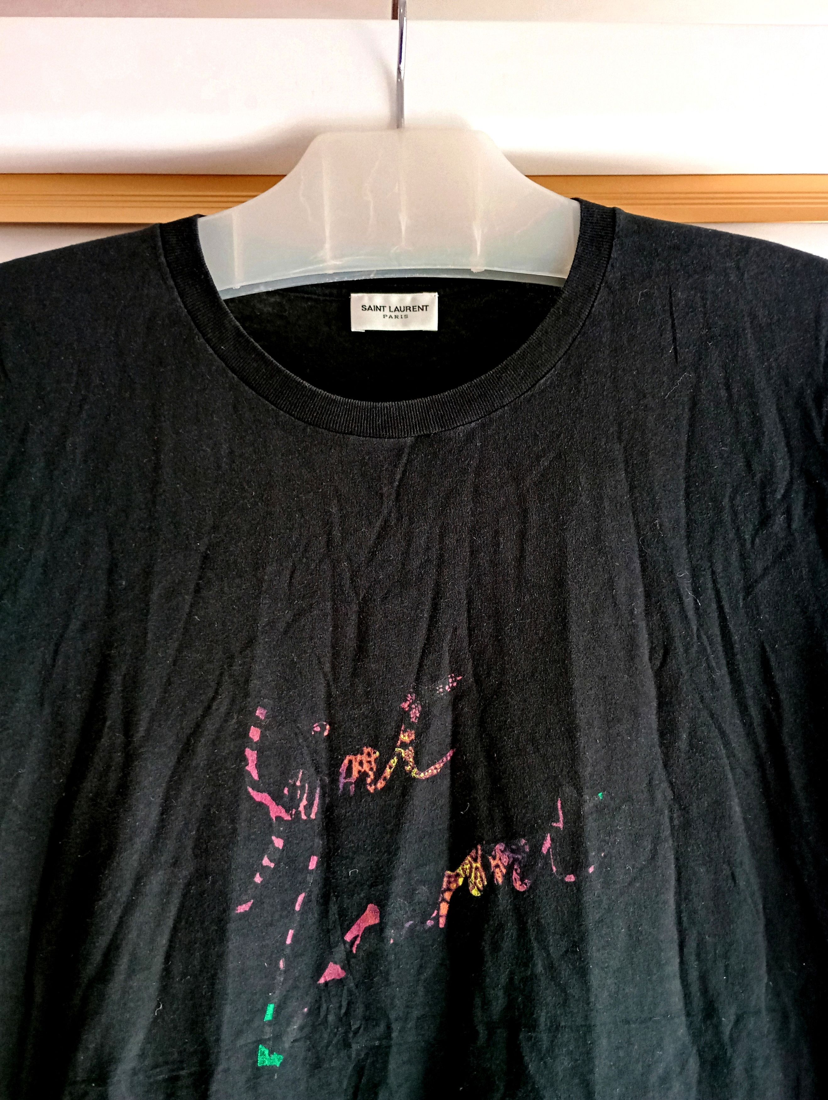 Saint Laurent Paris Saint Laurent Paris Signature Logo Black Tshirt Size US XS / EU 42 / 0 - 3 Thumbnail