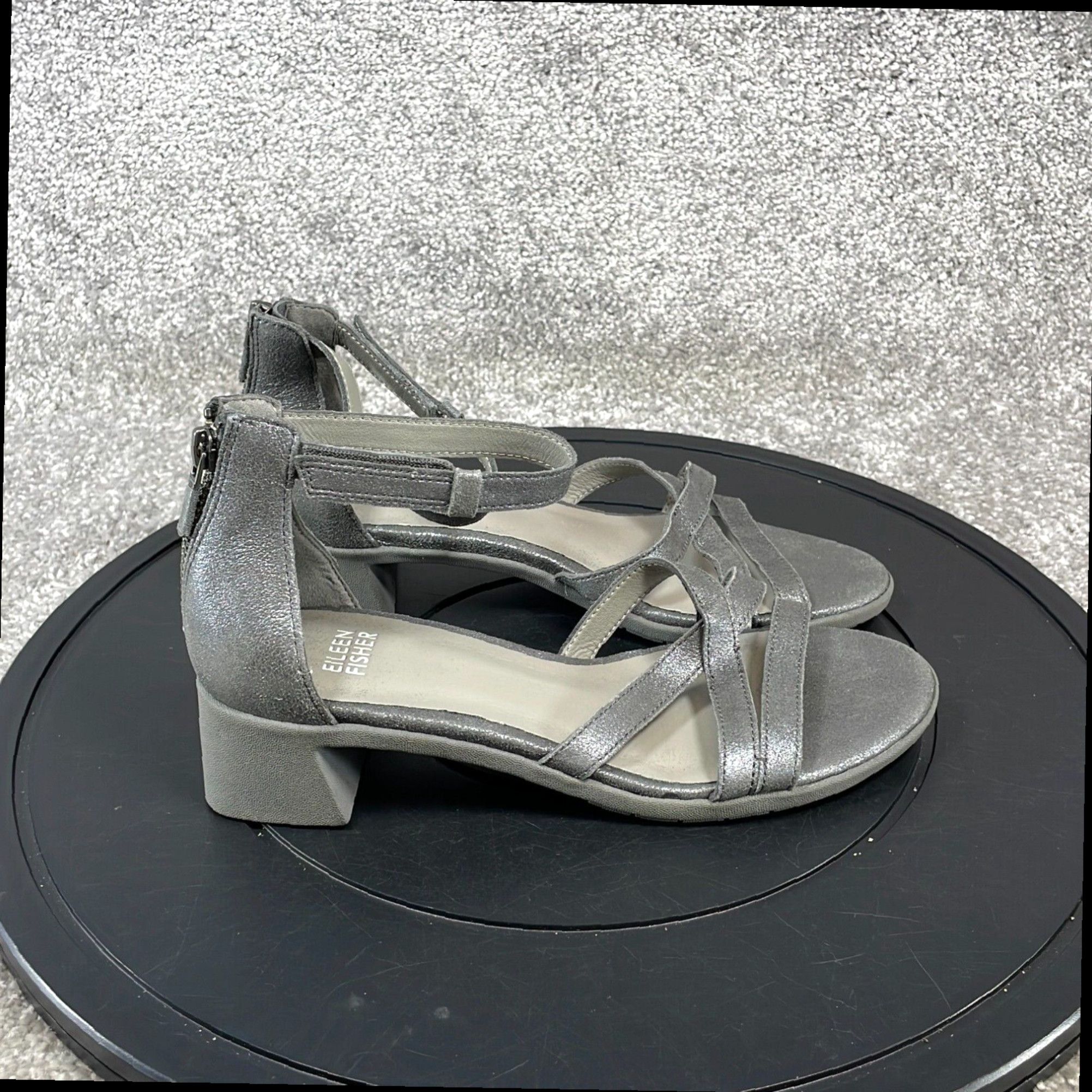 EILEEN FISHER newest Wanda Strappy Leather Wedge Sandal NWT