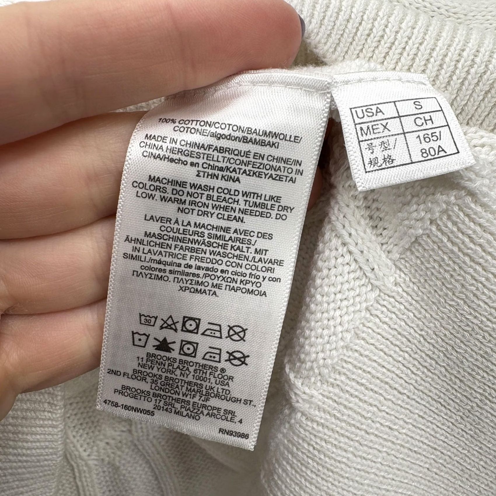 Brooks Brothers Brooks Brothers White Cotton Cable Knit Hooded Pullover Sweater Womens Small Size S / US 4 / IT 40 - 5 Thumbnail