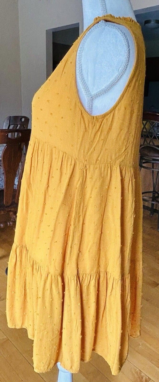 Free People Free People Luna Gold Yellow Boho Festival Babydoll Dress Size S / US 4 / IT 40 - 3 Thumbnail