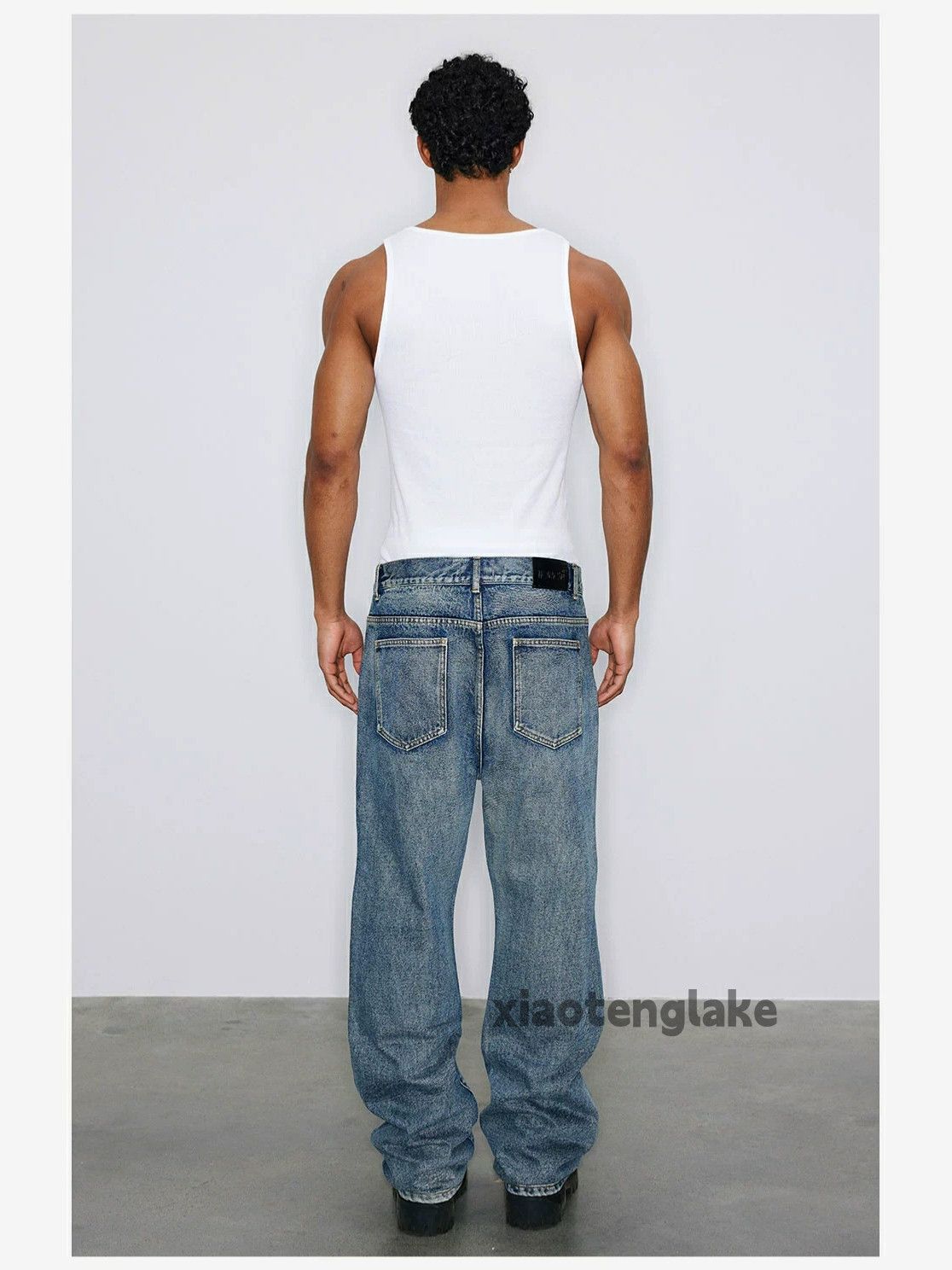 Jean × Vintage washed faded workwear skate hiphop loose baggy jeans Size US 36 / EU 52 - 2 Thumbnail