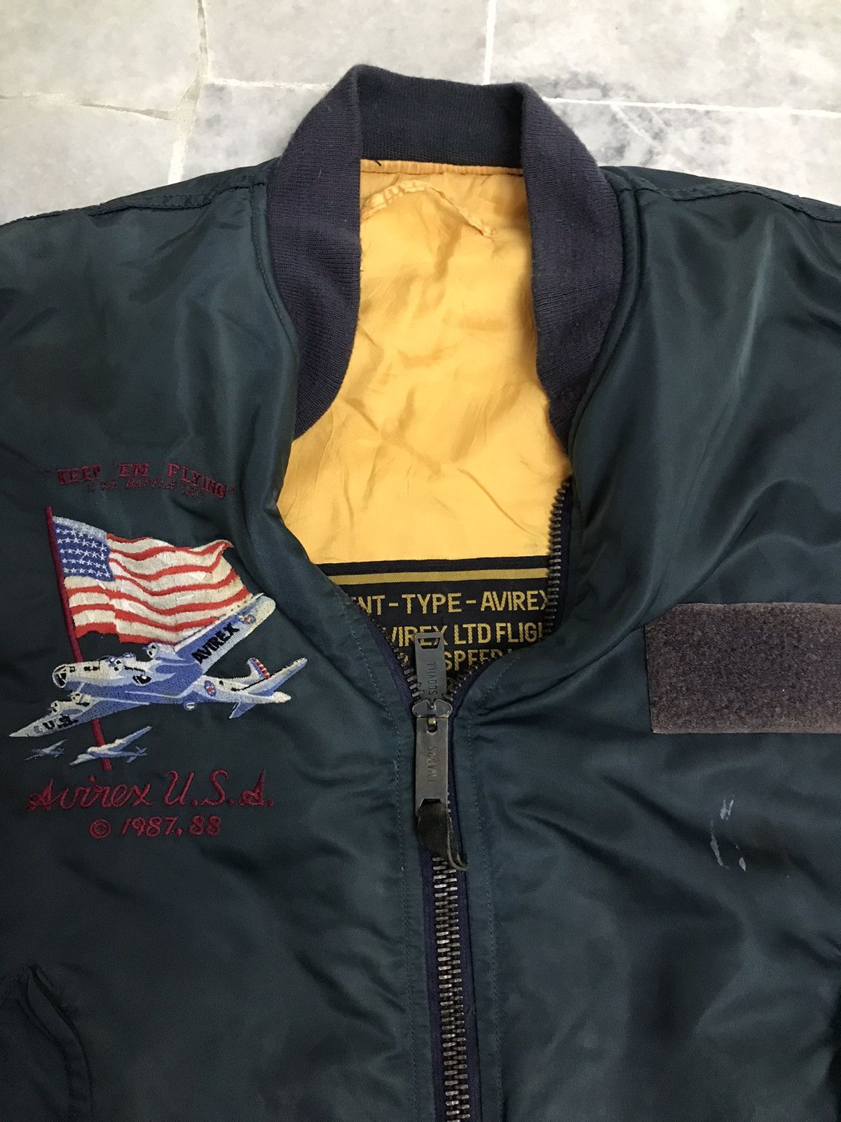 Avirex × Vintage Vintage Avirex MA-1 Bomber Jacket Made in USA Distressed Size US M / EU 48-50 / 2 - 8 Thumbnail
