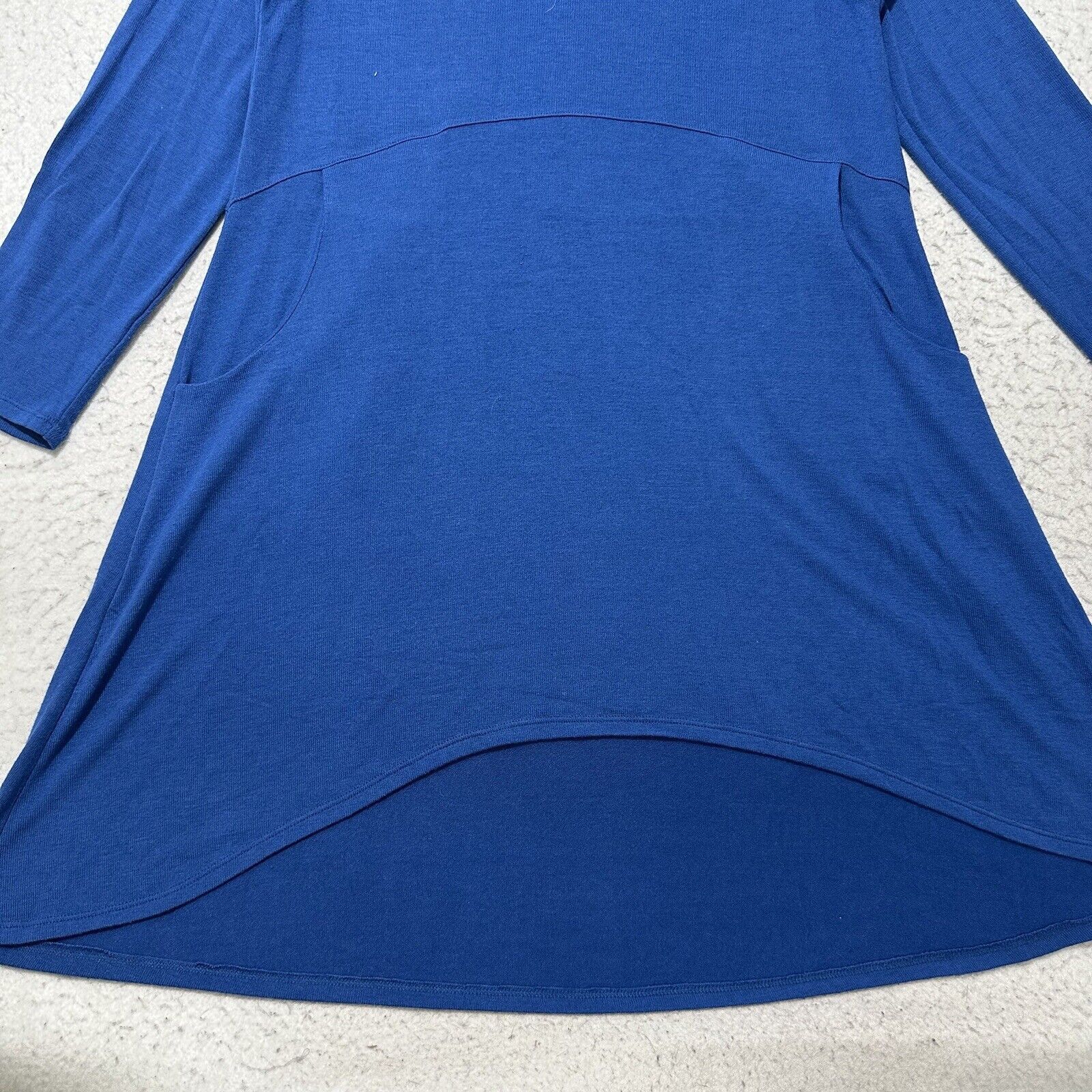 Chicos Chico's Medium A-Line Dress Button Back Long Sleeve Blue Size M / US 6-8 / IT 42-44 - 7 Thumbnail