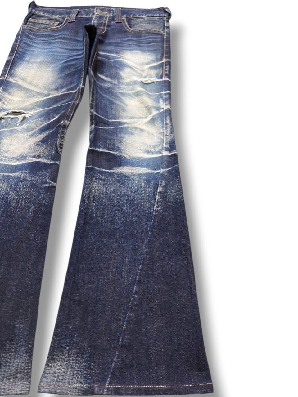 Tornado Mart Vintage Tornado Mart Flare Clawmark Mudwash Denim Size US 33 - 4 Thumbnail