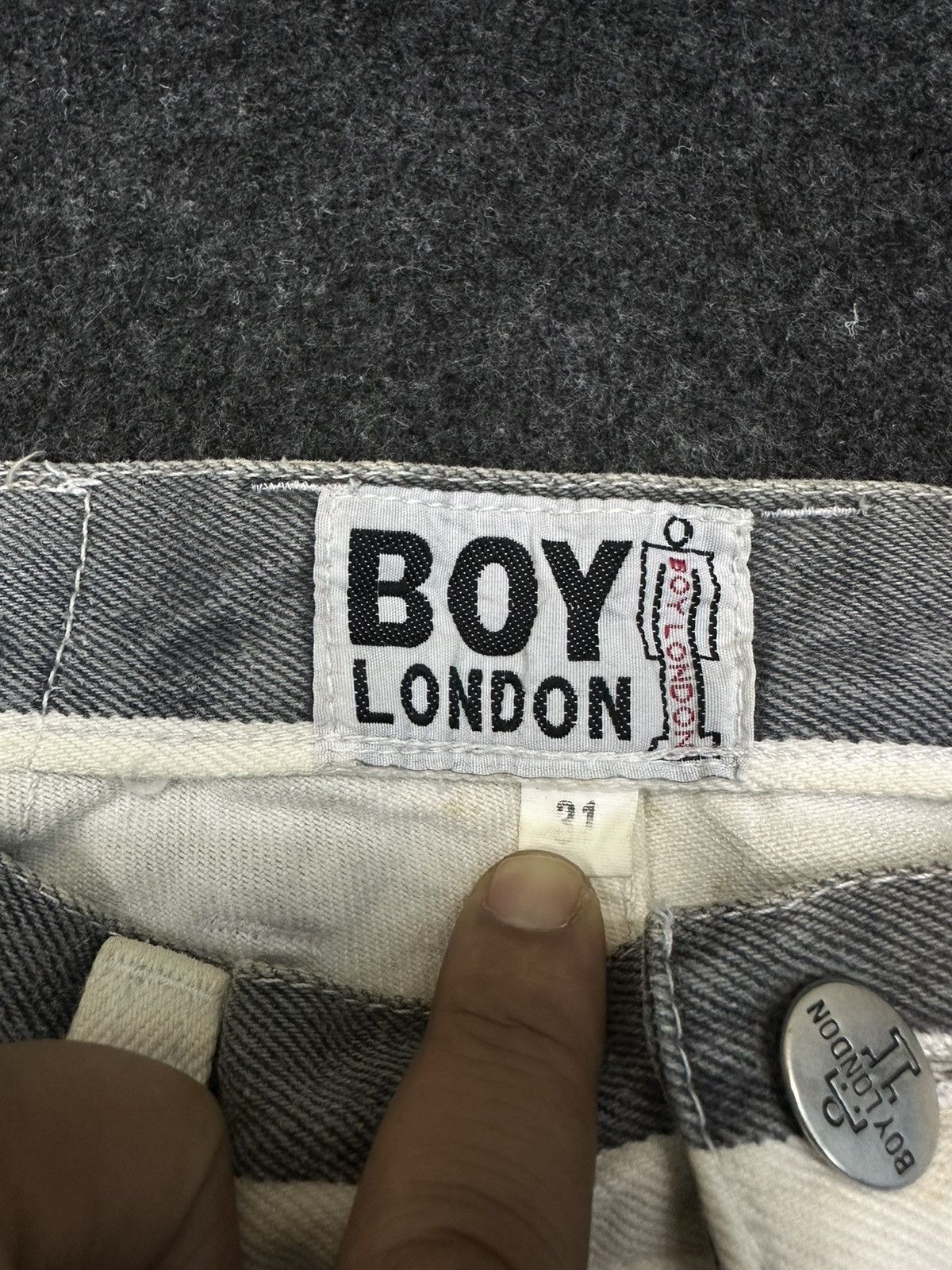 Boy London × Vintage Vintage Boy London Stripe Denim Size 31 F37 Size US 31 - 9 Thumbnail